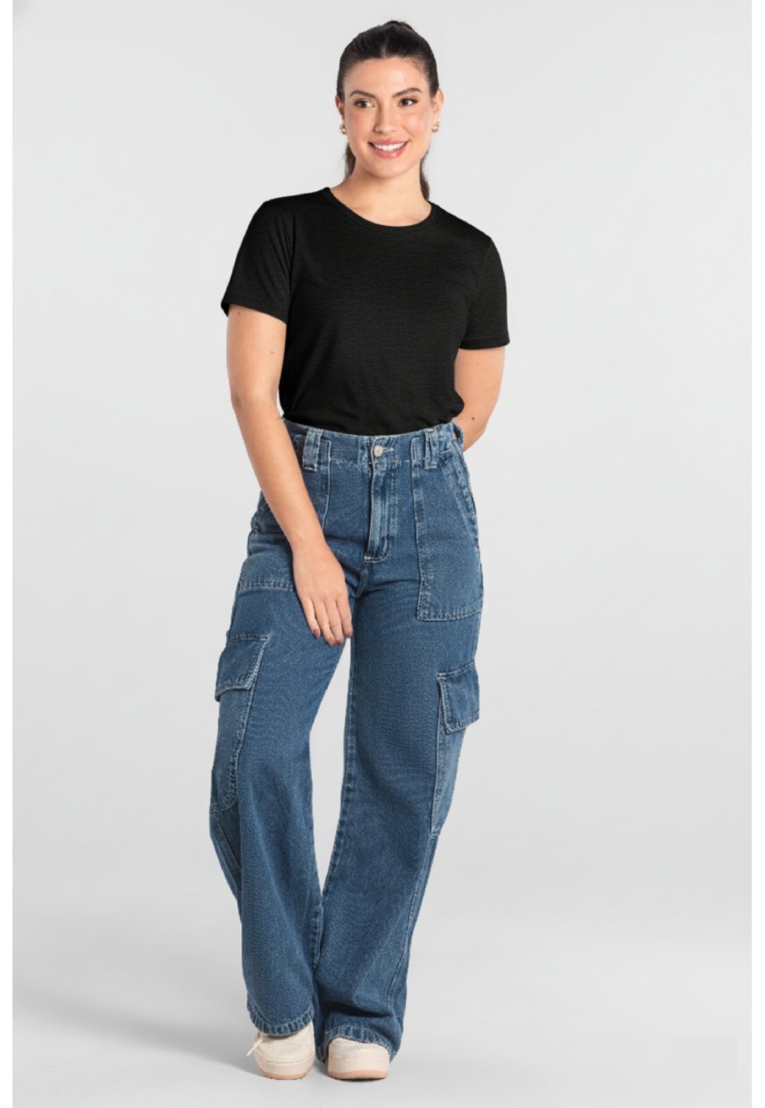 Blusa Feminina em Algodão Just Basic Preto