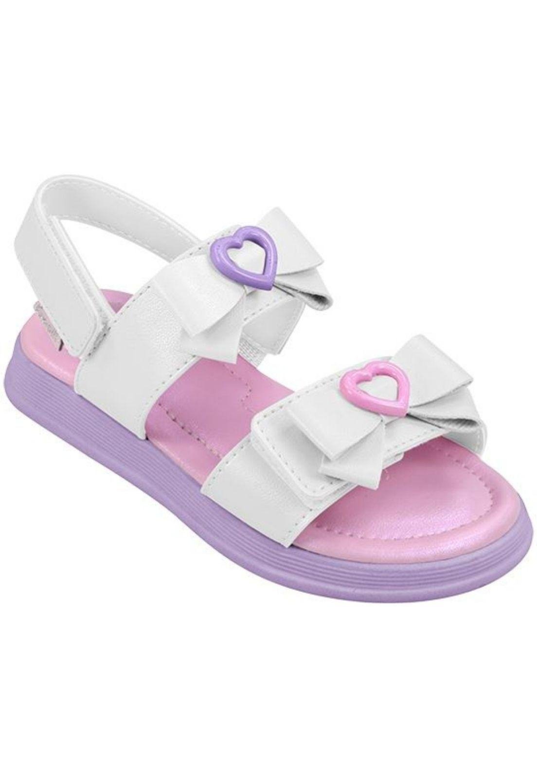 Vista 2 Infantil - Sandália Feminina Flower Laços Tie Dye 26 PKT branco PKT branco