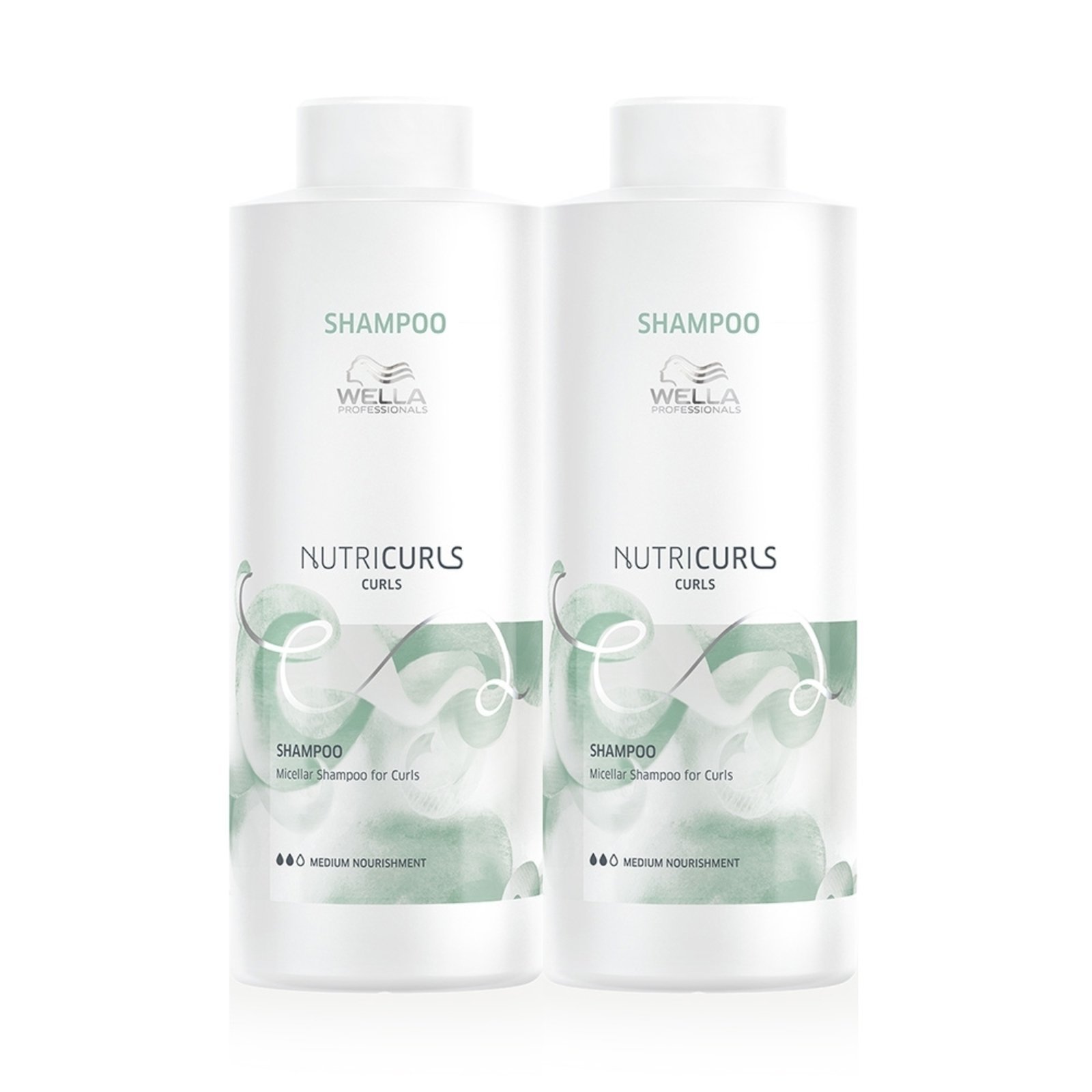 Vista 2 Kit Wella Professionals NutriCurls - Shampoo 1L (2 unidades) multicolorido WELLA PROFESSIONALS multicolorido