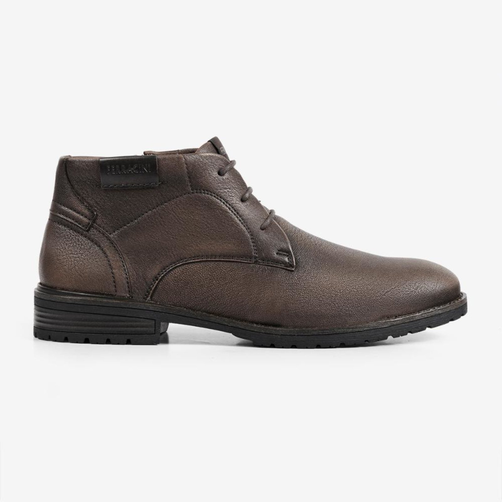 Vista 2 Bota Coturno Masculina Couro Legítimo Ferracini Casual Bagda 9620-665B marrom marrom
