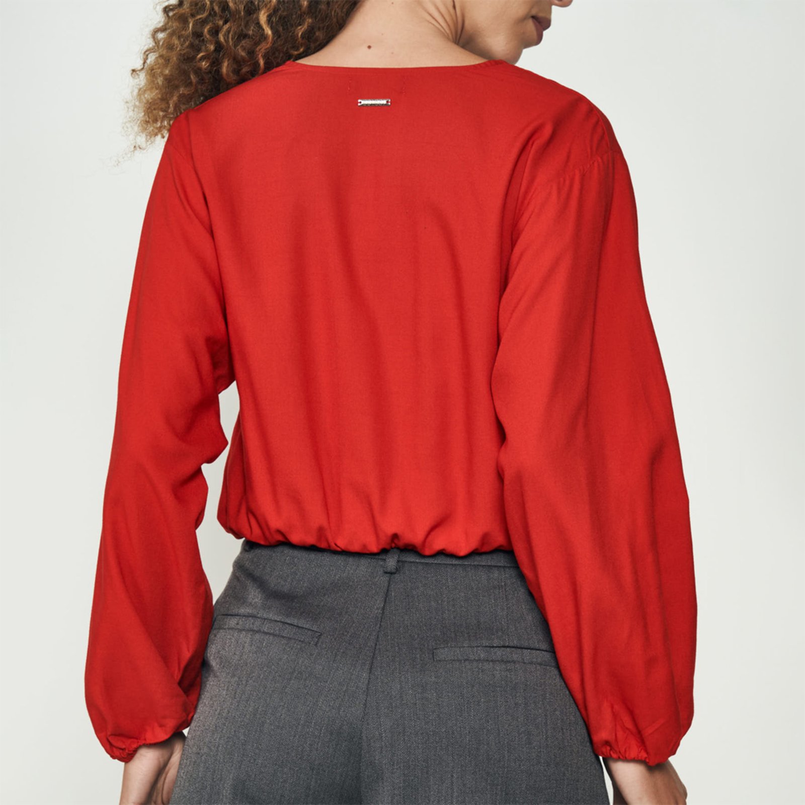 Vista 3 Blusa Colcci Manga Ou25 Feminino vermelho Colcci vermelho