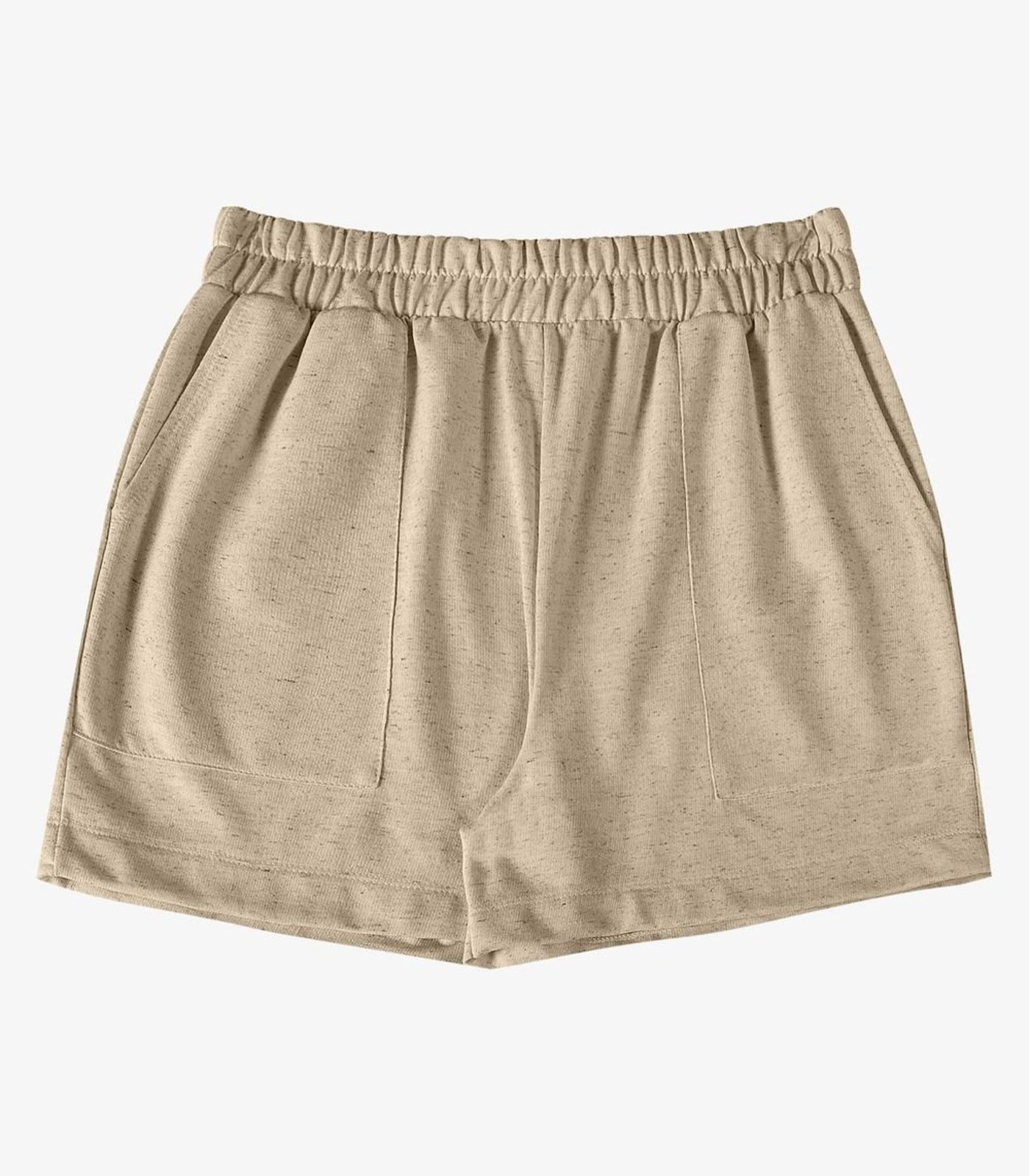 Shorts Feminino Moletinho Linho Rovitex Bege