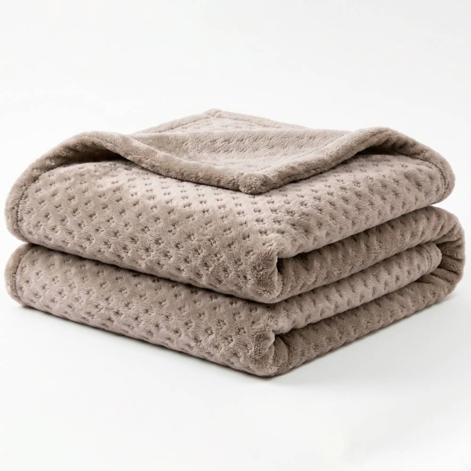 Manta Queen Casa Modelo Enxovais Flan Soft Texturizada Bege 260g/m² - 1 PEÇA