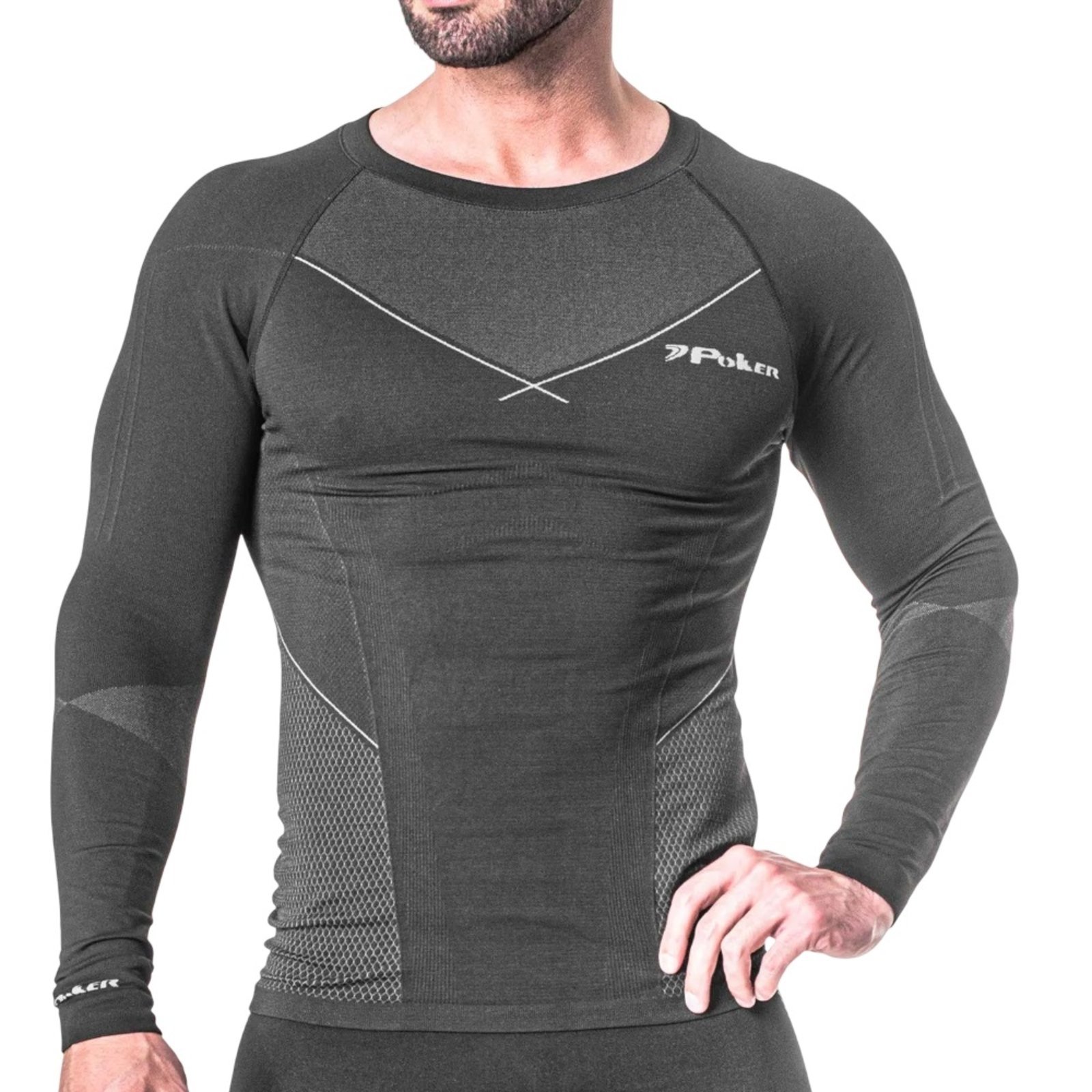 Vista 2 Camiseta Poker Skin Comfort X-RAY M/L Unissex - Preta preto Poker preto