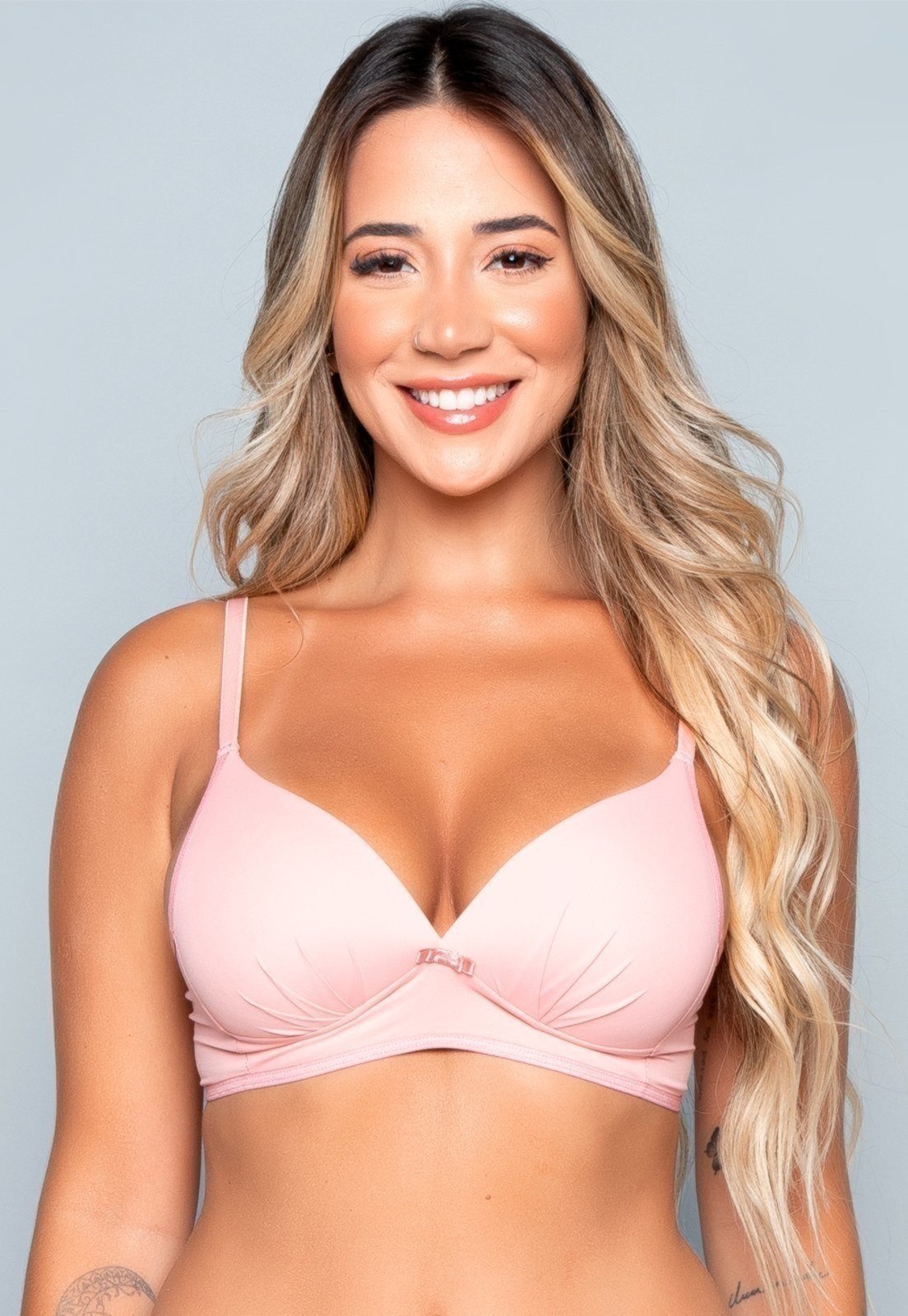 Sutiã WLS Modas com Bojo Molinho Flex sem Arco Soft Bege