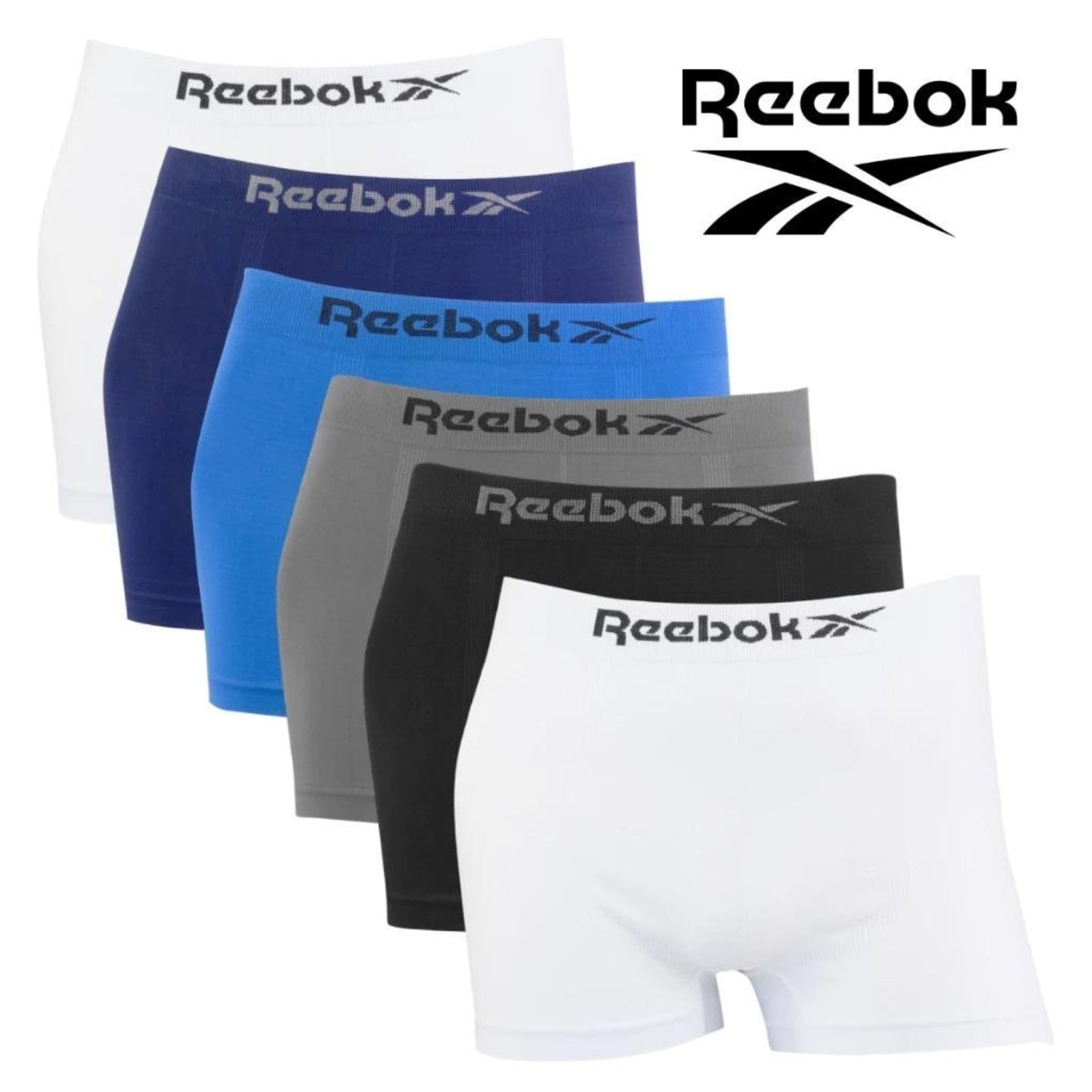 Kit 6 Cuecas Boxer Reebok Microfibra Sortida