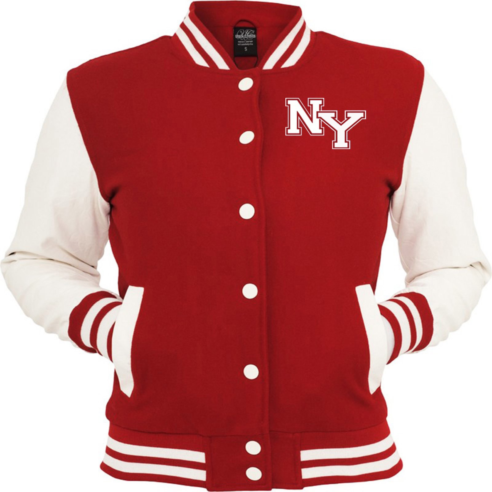 Jaqueta College Americana College4EVER Vermelha New York City bordada