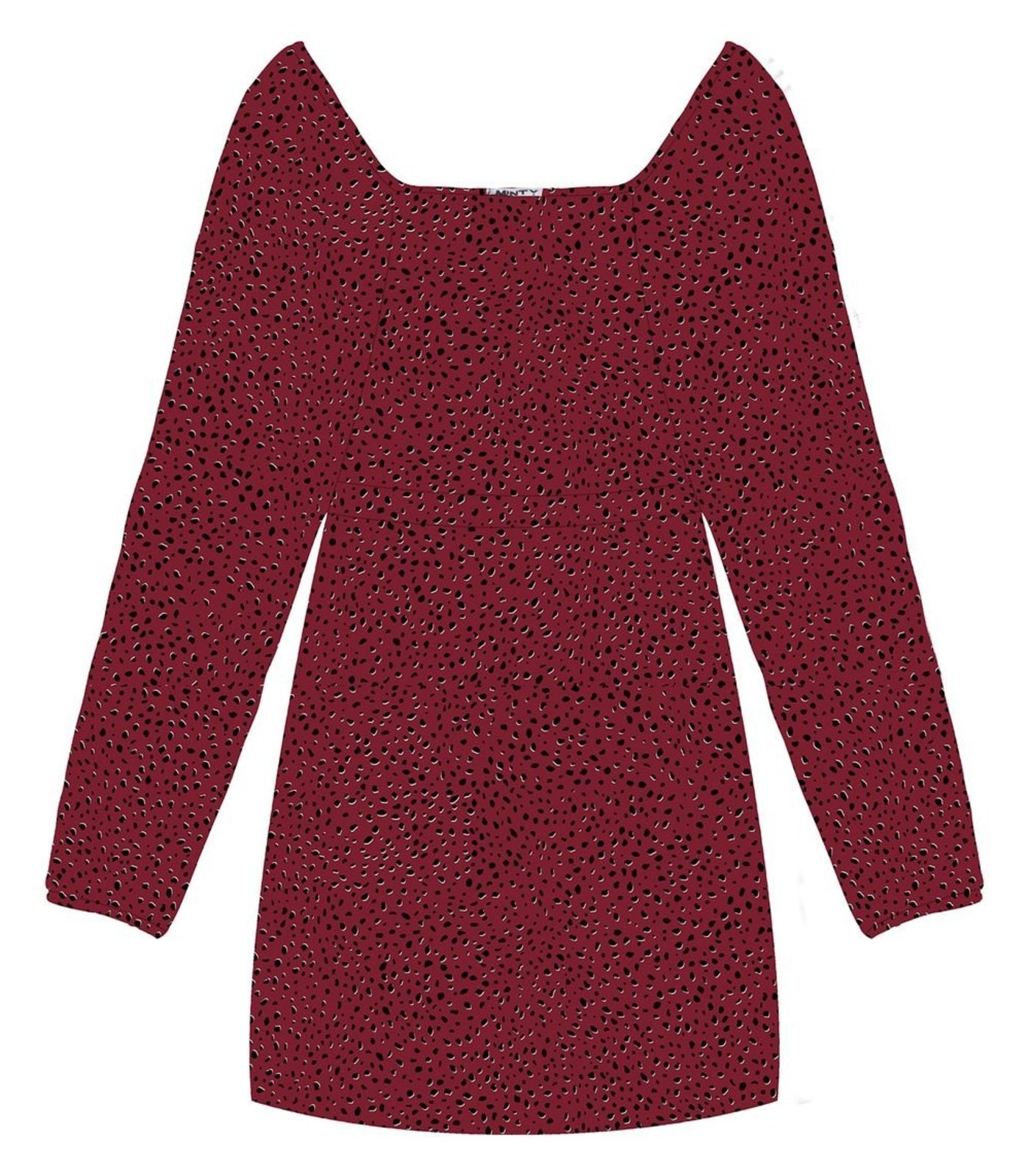Infantil - Vestido Manga Longa Juvenil Em Molecotton Minty Vermelho