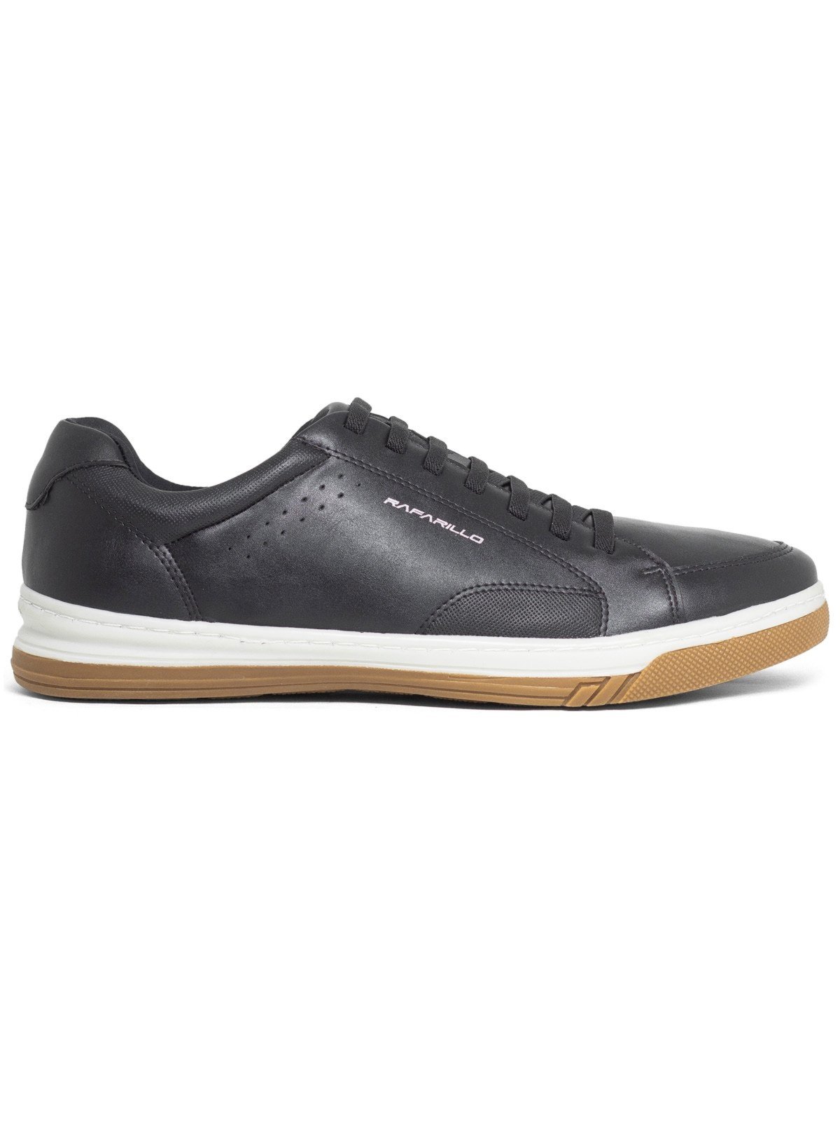 Tênis Masculino Rafarillo Casual Confortável com Cadarço Clássico Preto