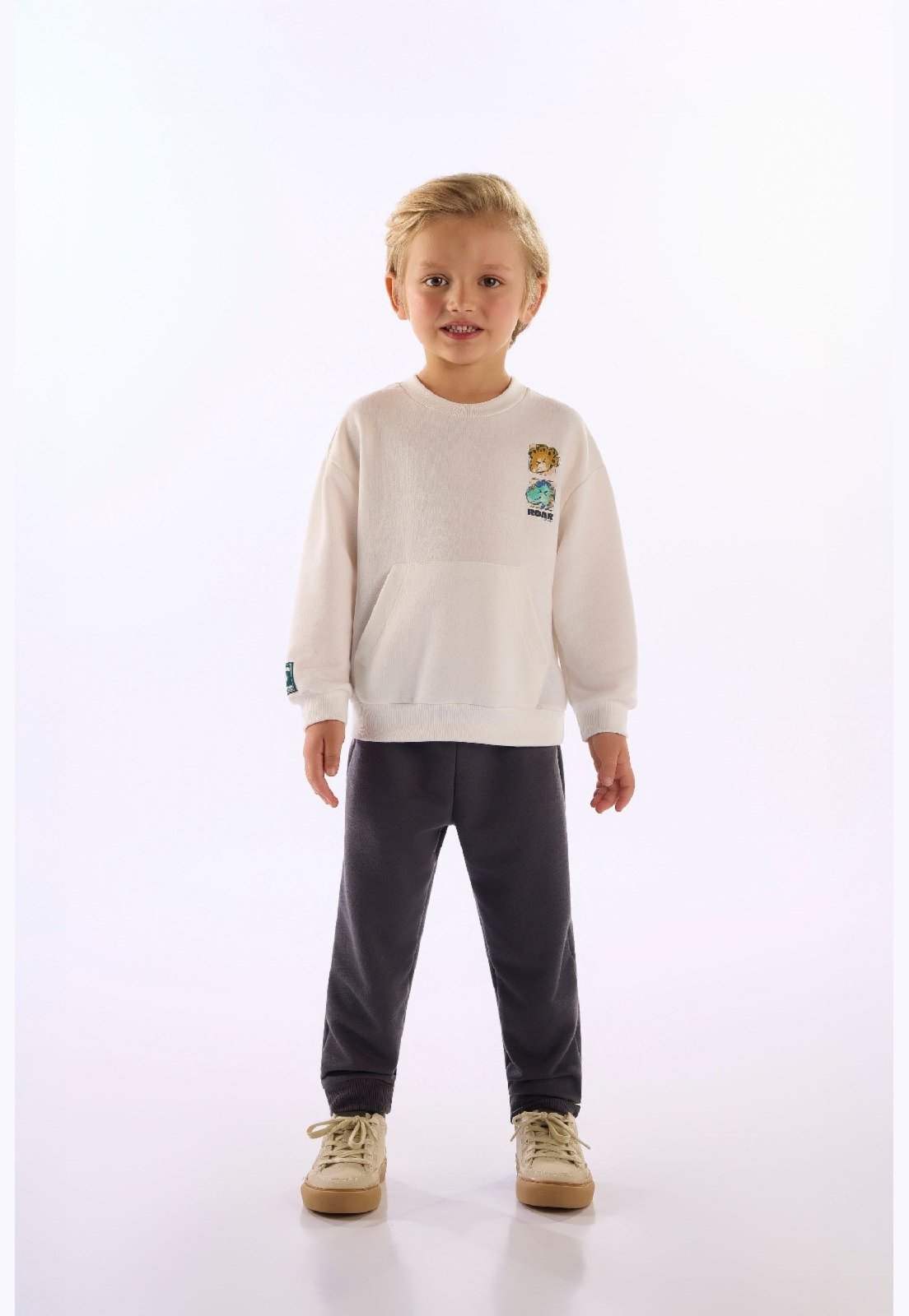 Infantil - Conjunto Dino Adventure Up Baby Branco