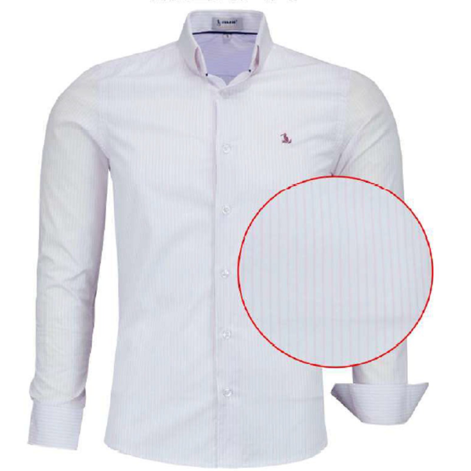 Camisa Listrada Social Manga Longa De Algodão Original Amil rosa bb