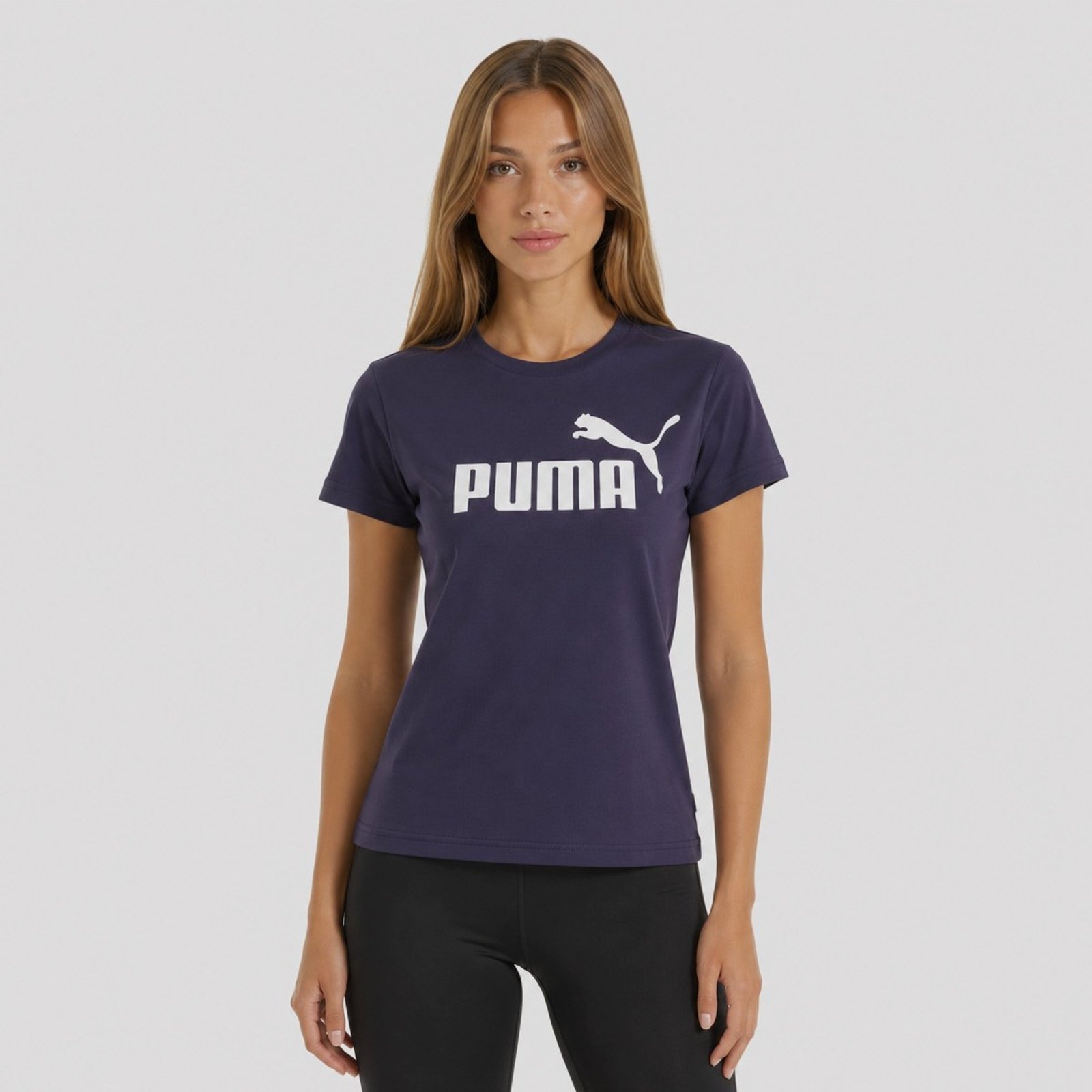Camiseta Puma Ess No 1 Logo Feminina Roxa