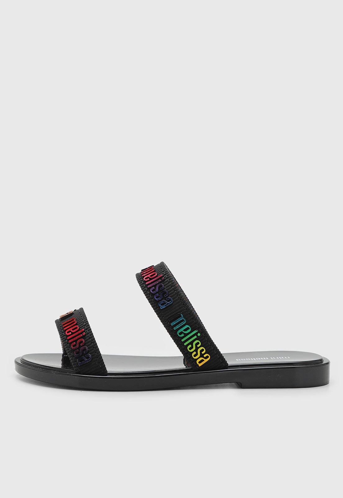Vista 3 Infantil - Sandália Mini Melissa Logo Preta preto Mini Melissa preto