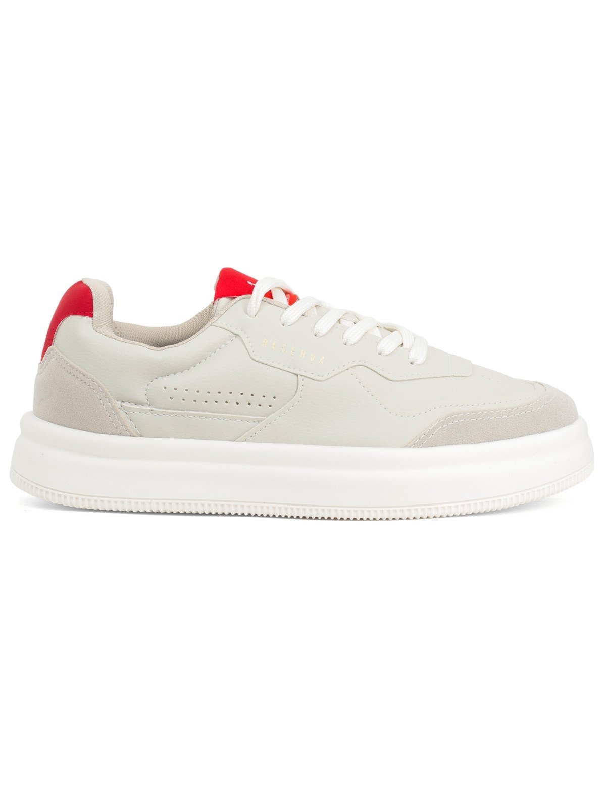 Tênis Masculino Reserva Go Casual Troy Cadarço Confortável Antiderrapante Cinza Vermelho