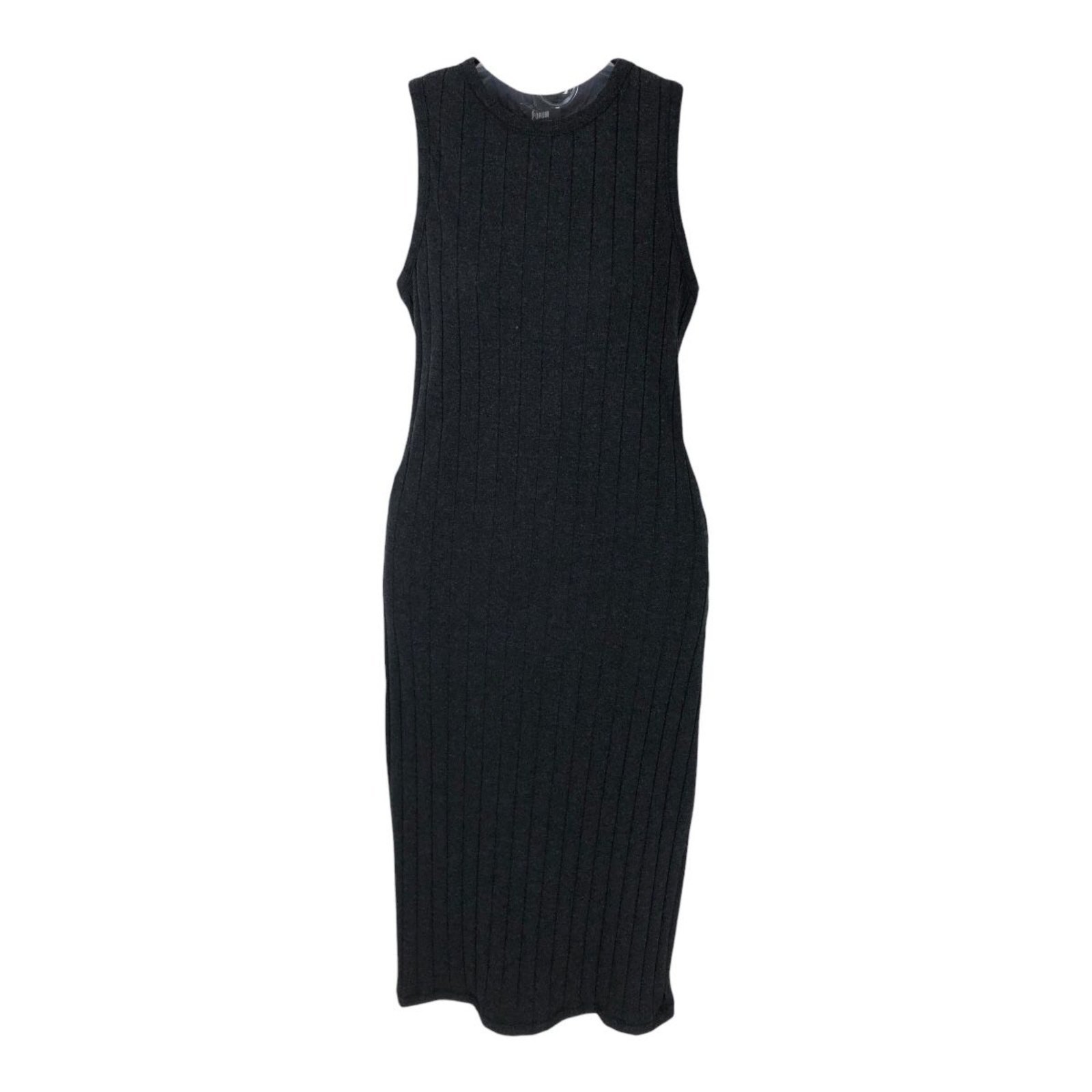 Vestido Canelado Preto Forum