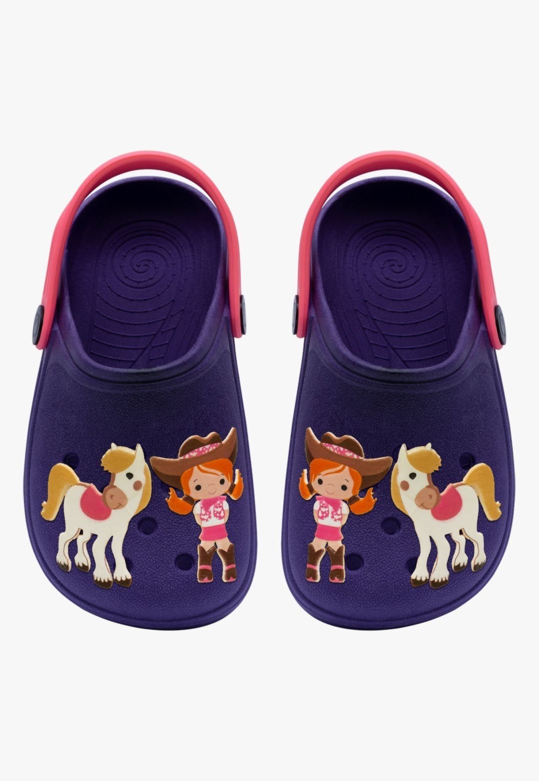 Vista 2 Infantil - Sandalia Babuche Pópidi Menina Cowgirl azul Pópidí azul
