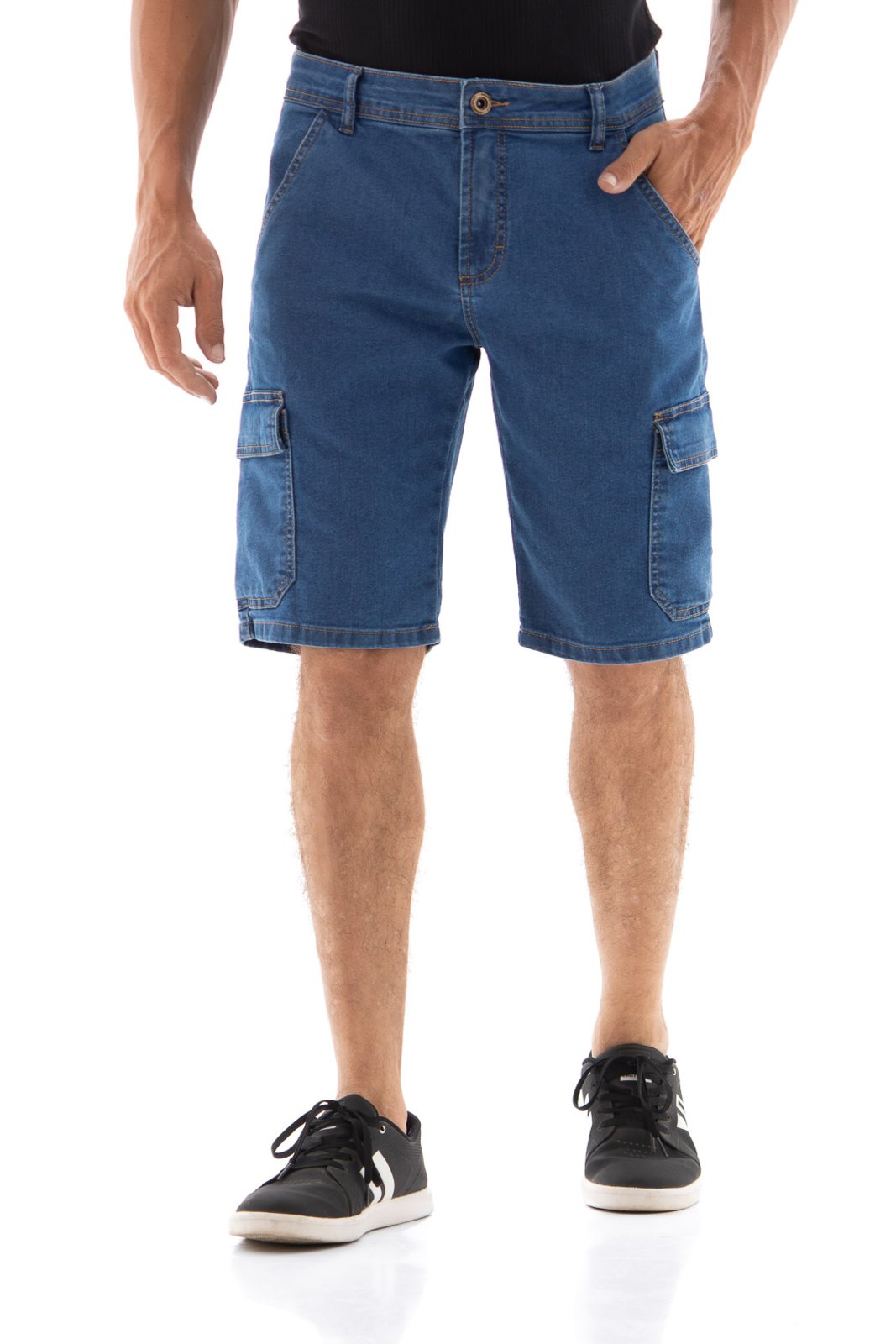 Vista 2 Bermuda Masculina Arauto Confort Cargo ARAUTO JEANS azul/jeans ARAUTO JEANS azul/jeans