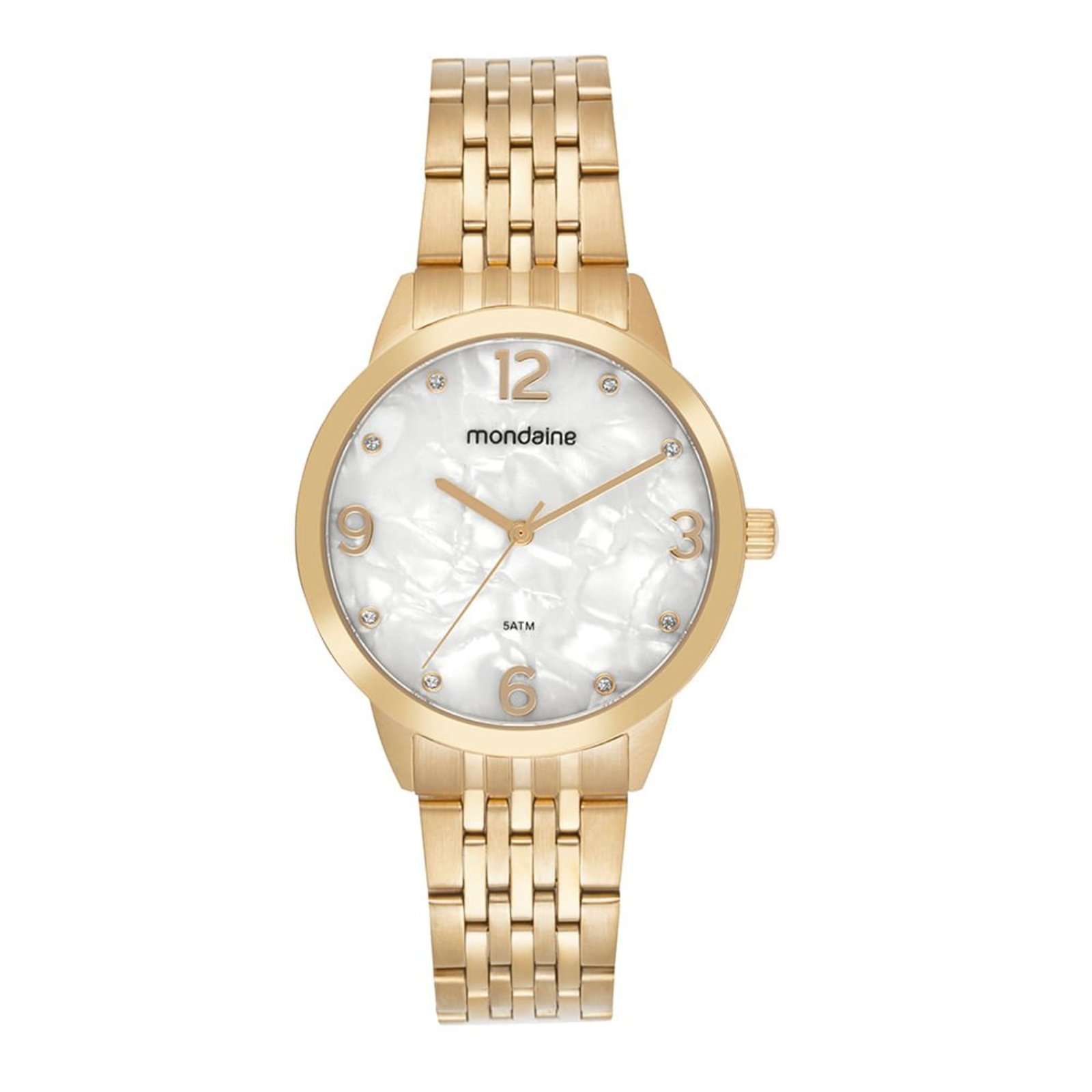 Relógio Feminino Mondaine Dourado Madreperola Mondaine