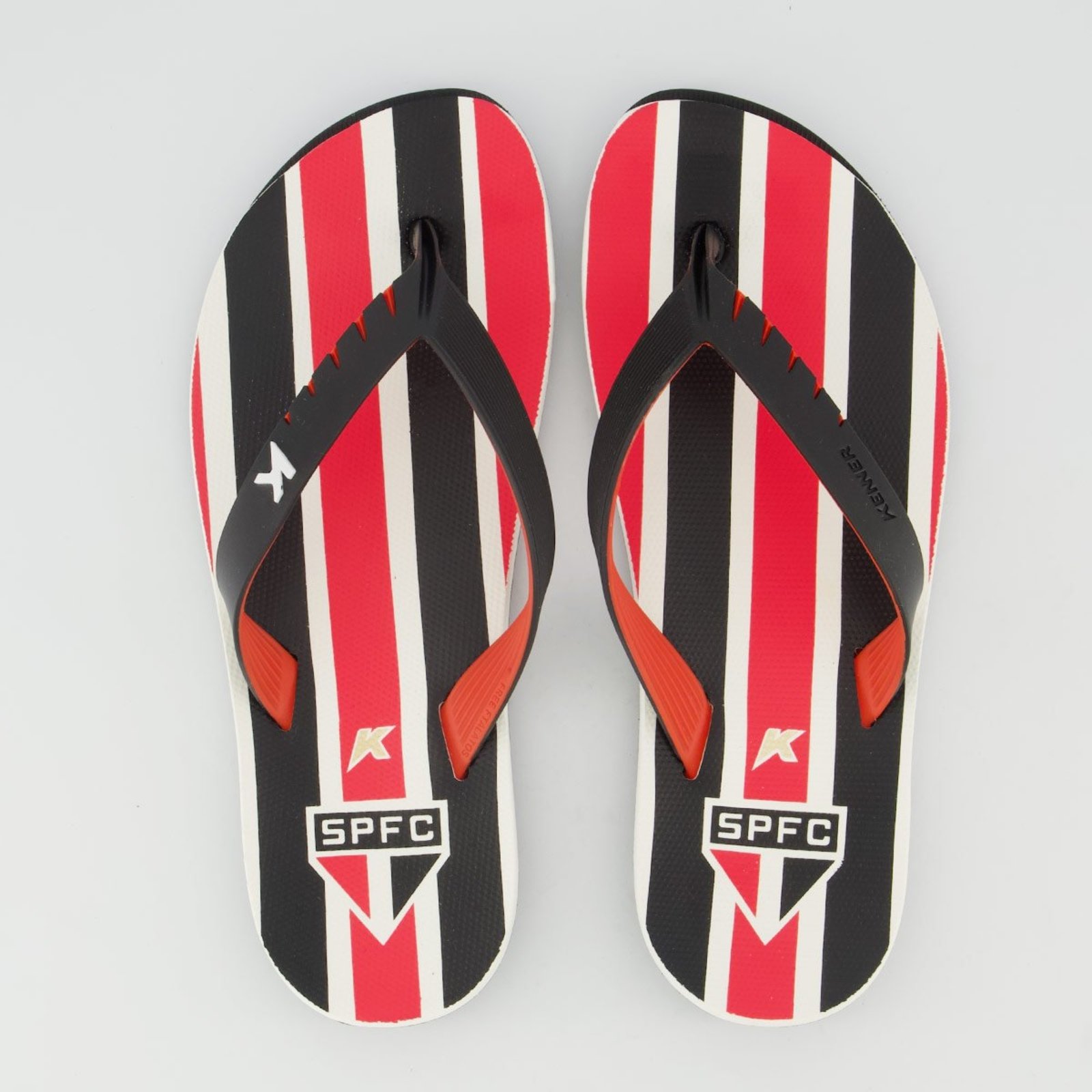 Chinelo Kenner Red São Paulo Tricolor