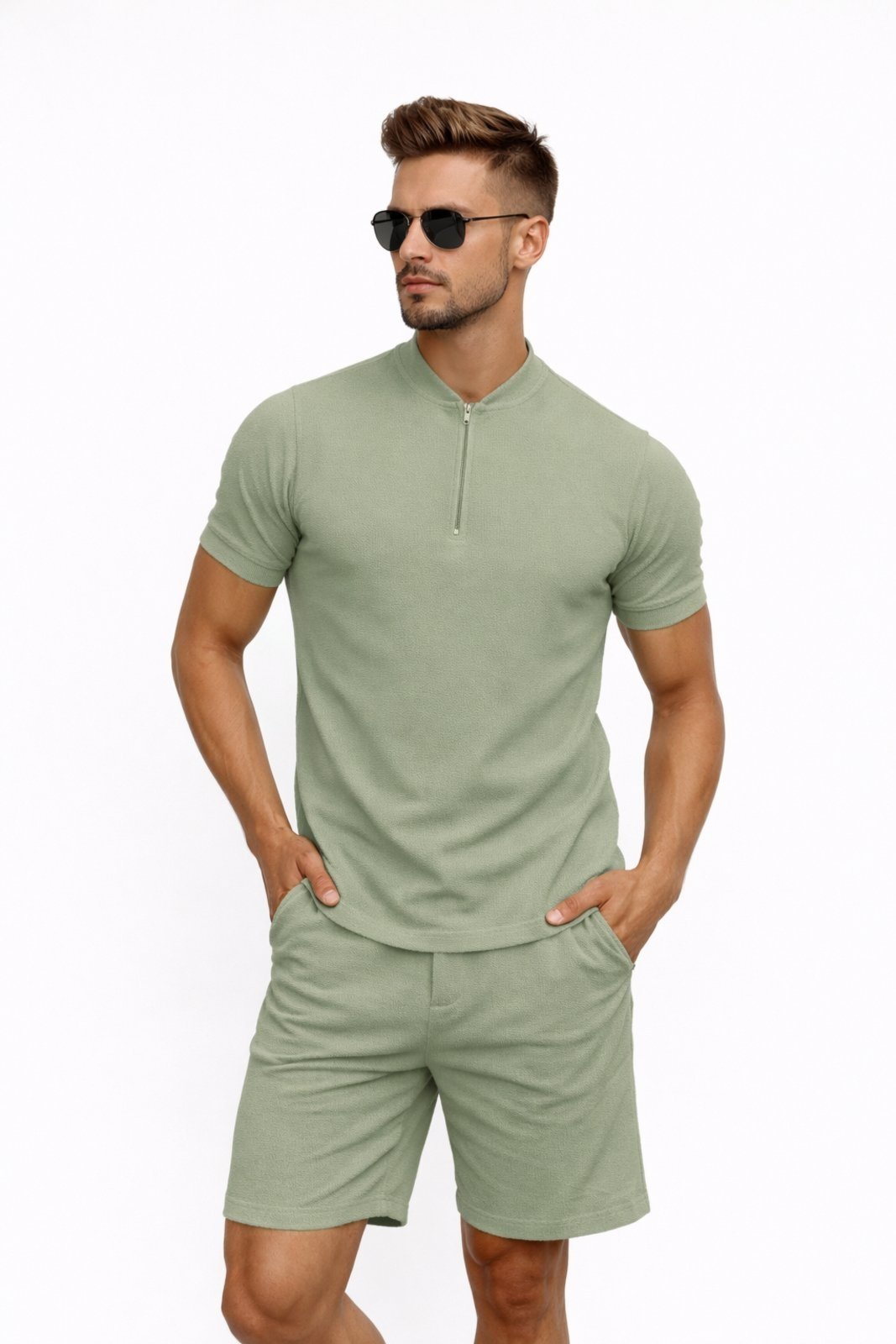 Vista 2 Conjunto Italiano D Bell Outlet Fashion Tricot verde D BELL OUTLET FASHION verde
