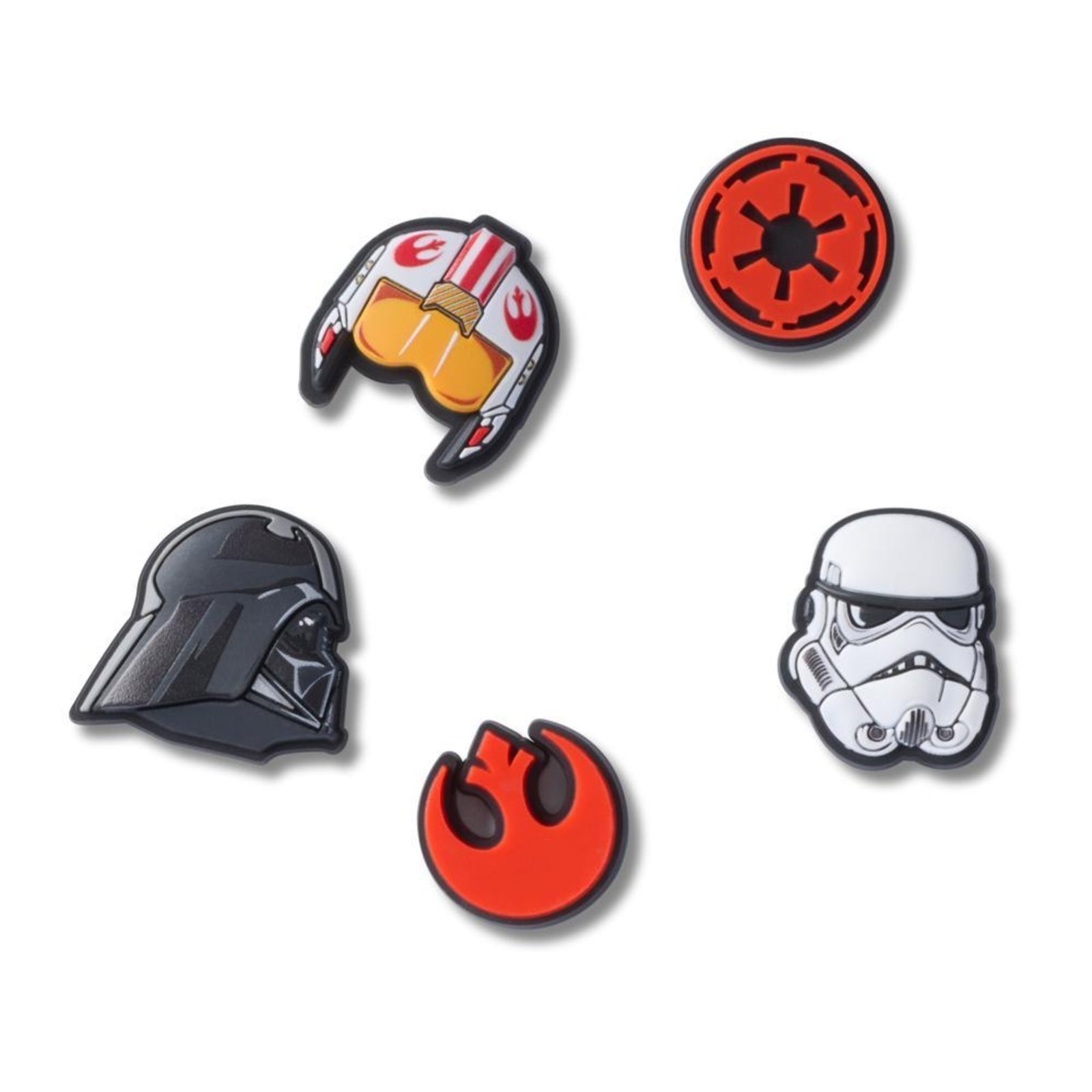 Infantil – Jibbitz™ Símbolos Star Wars Pack Com 5 Peças Único Branco