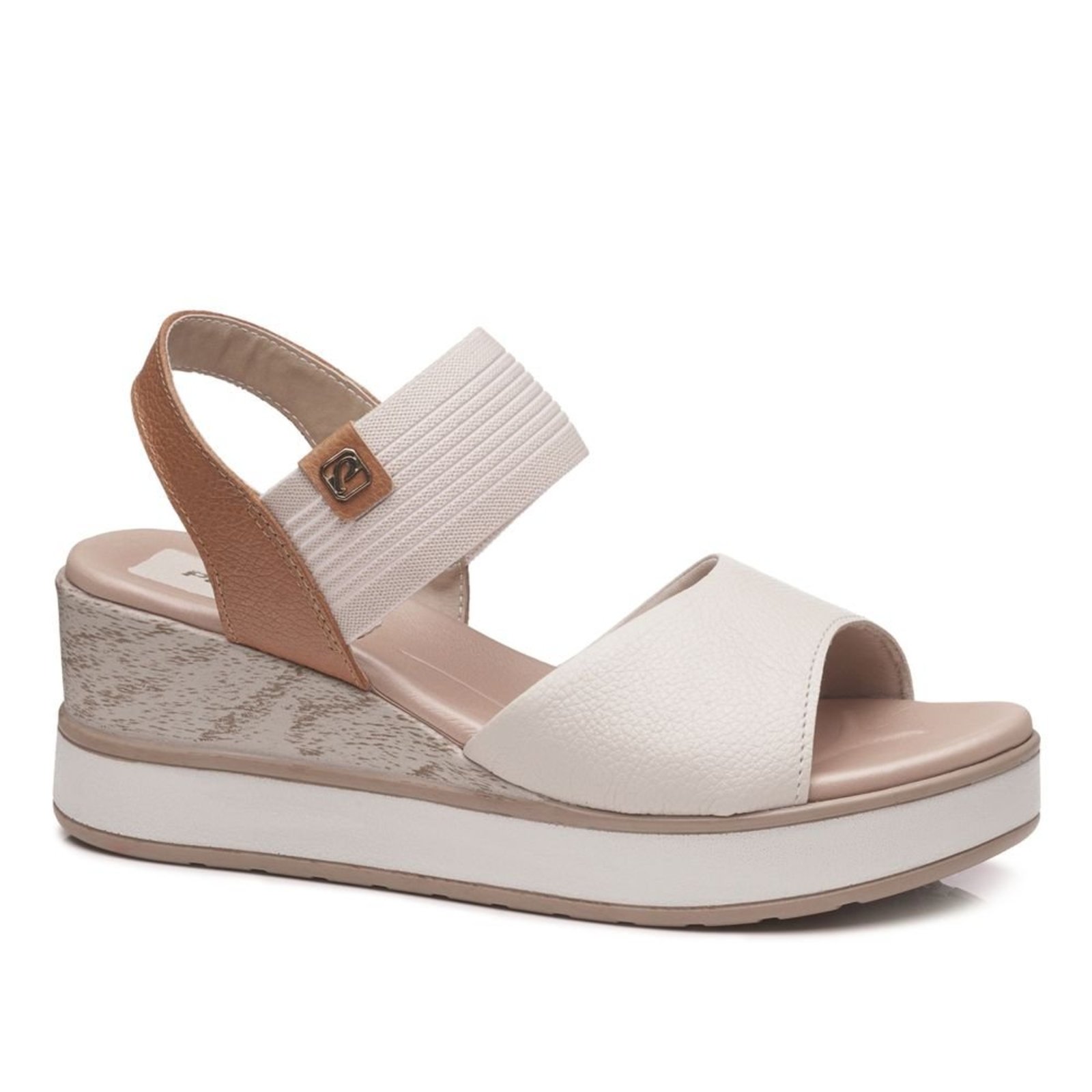 Infantil - Sandália Anabela Pegada Feminina em Couro Off White 234202-02 Sandália Pegada Feminina em Couro Off White 234202-02 37