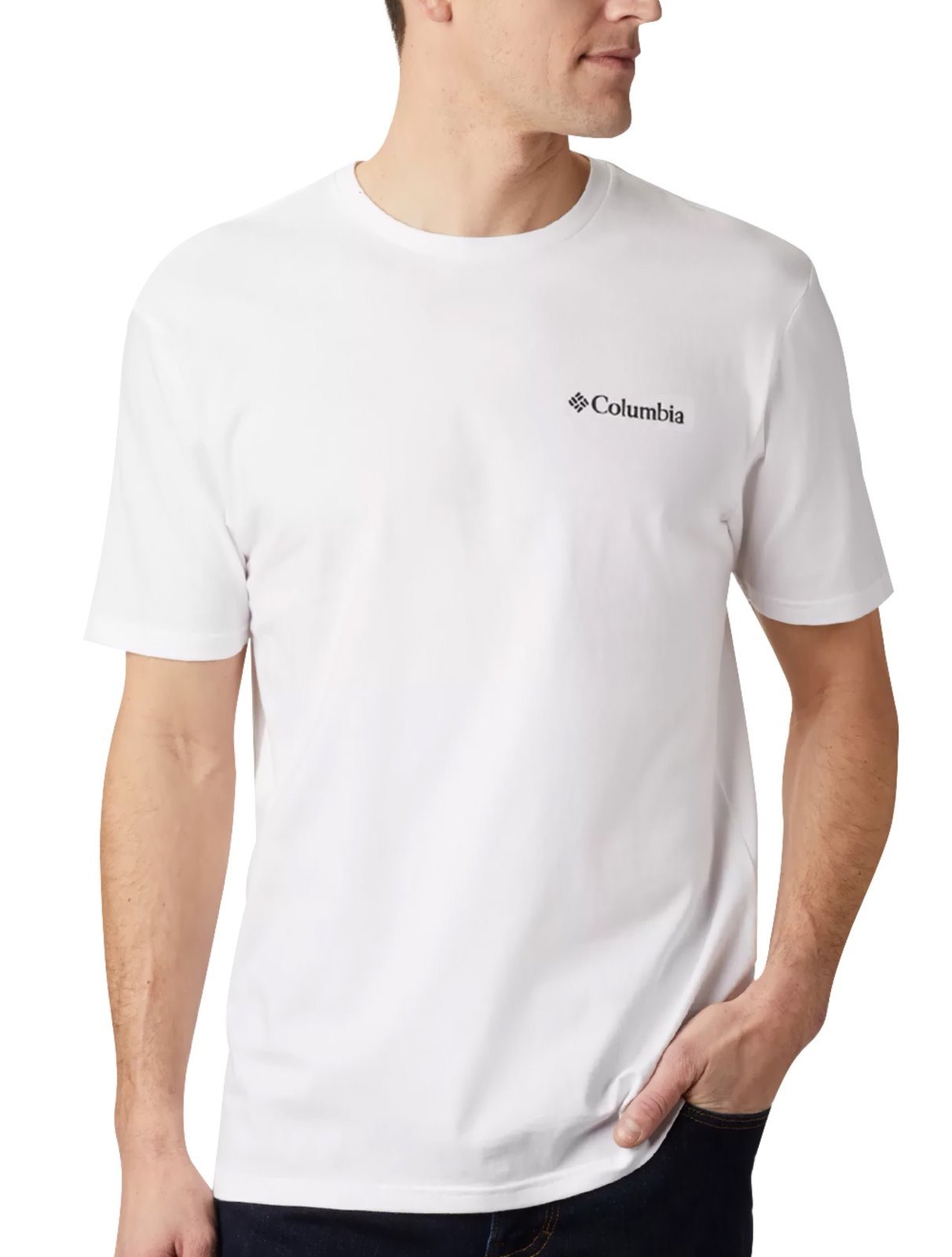 Camiseta Columbia Masculina Basic Dark Logo Branca