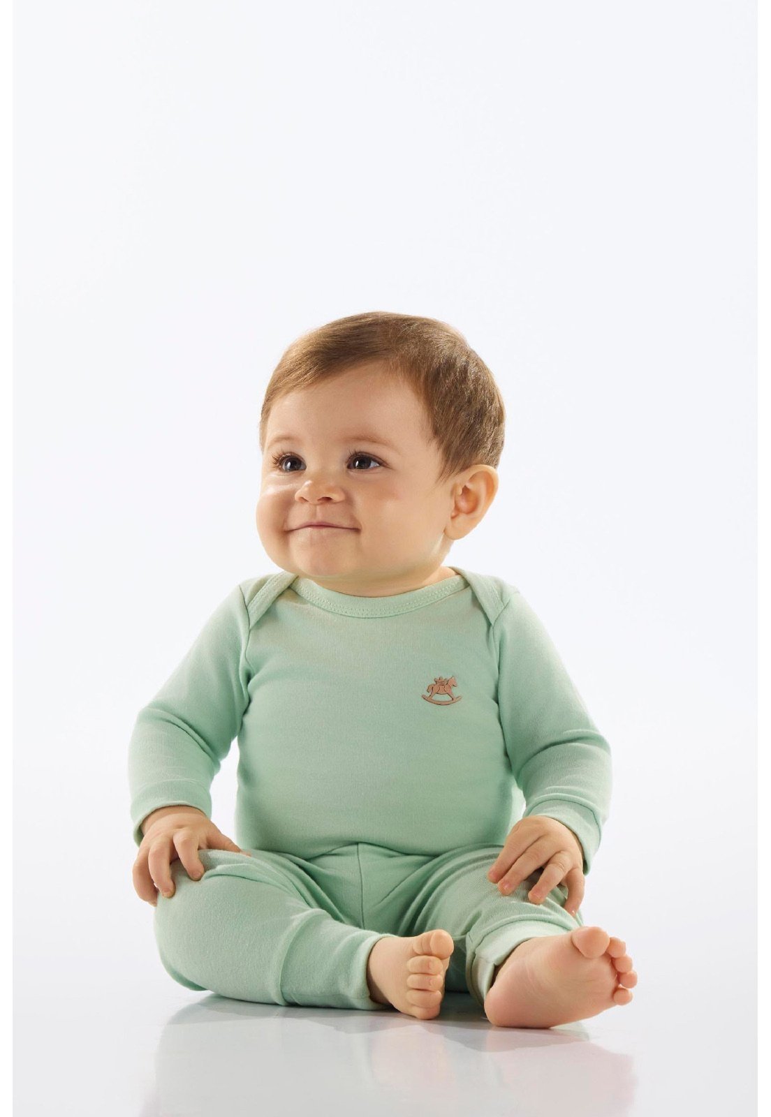 Infantil - Body Manga Longa Para Unissex Up Baby Verde
