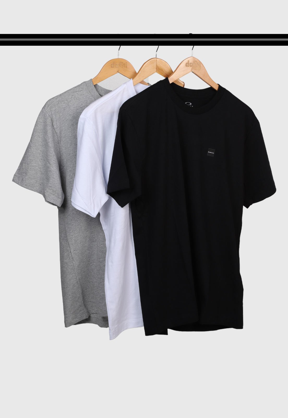 Kit 3 Camisetas Masculina Oakley Patch Tee Preta