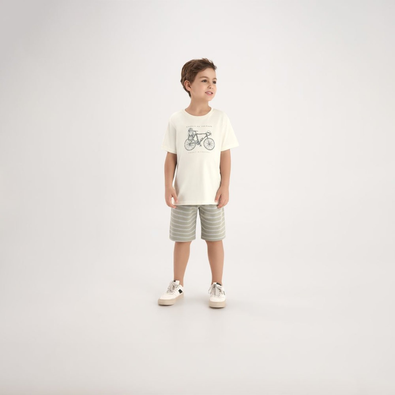 Infantil - Camiseta Bege Pulla Bulla Menino - 53854-1271