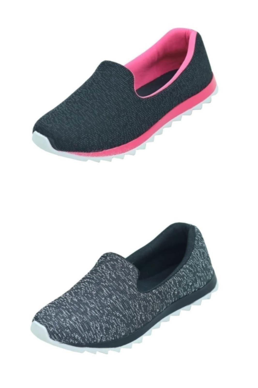 Kit 02 Pares Tênis Calce Fácil D.S Extra Macio Slip On Pink/Branco