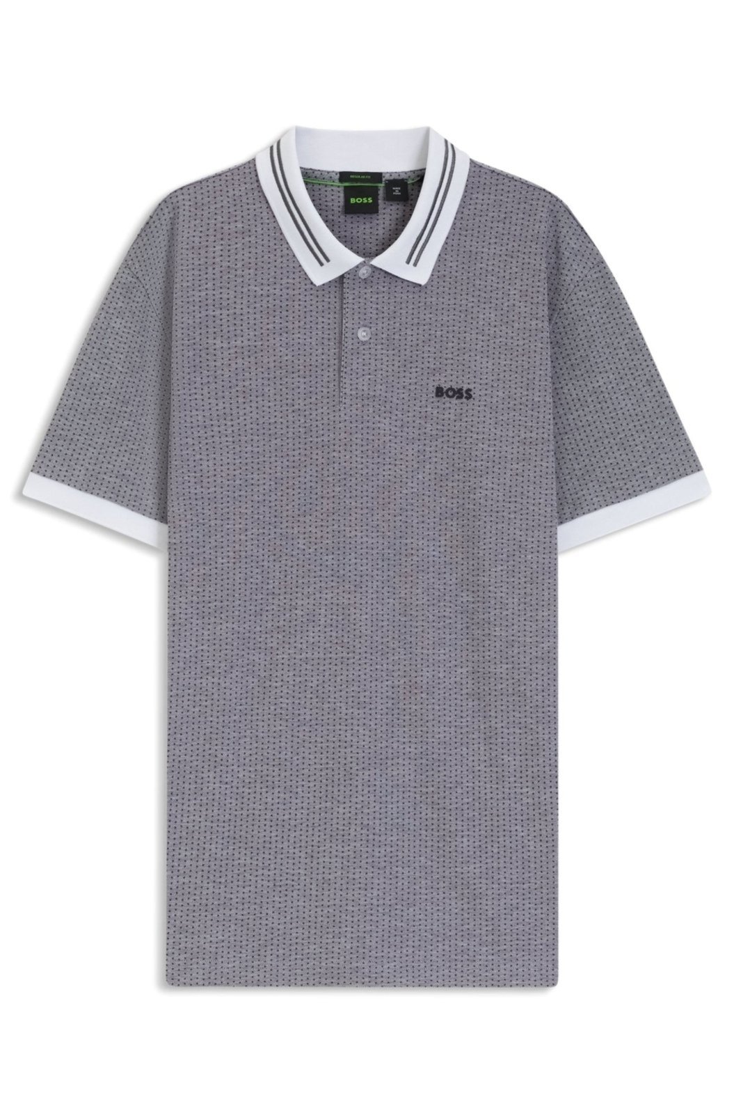 Polo Para Em Piqué De Algodão Com Estampado De Pontos
