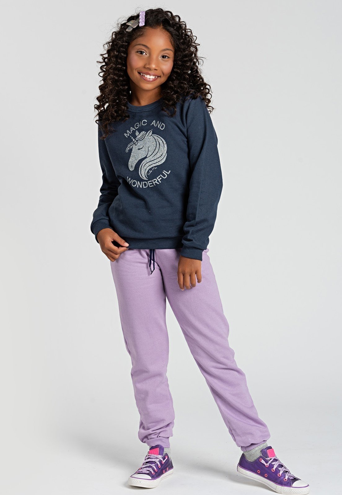 Vista 2 Infantil - Conjunto Lavanda Unicórnio Menina VIDA COSTEIRA azul lavanda VIDA COSTEIRA azul lavanda