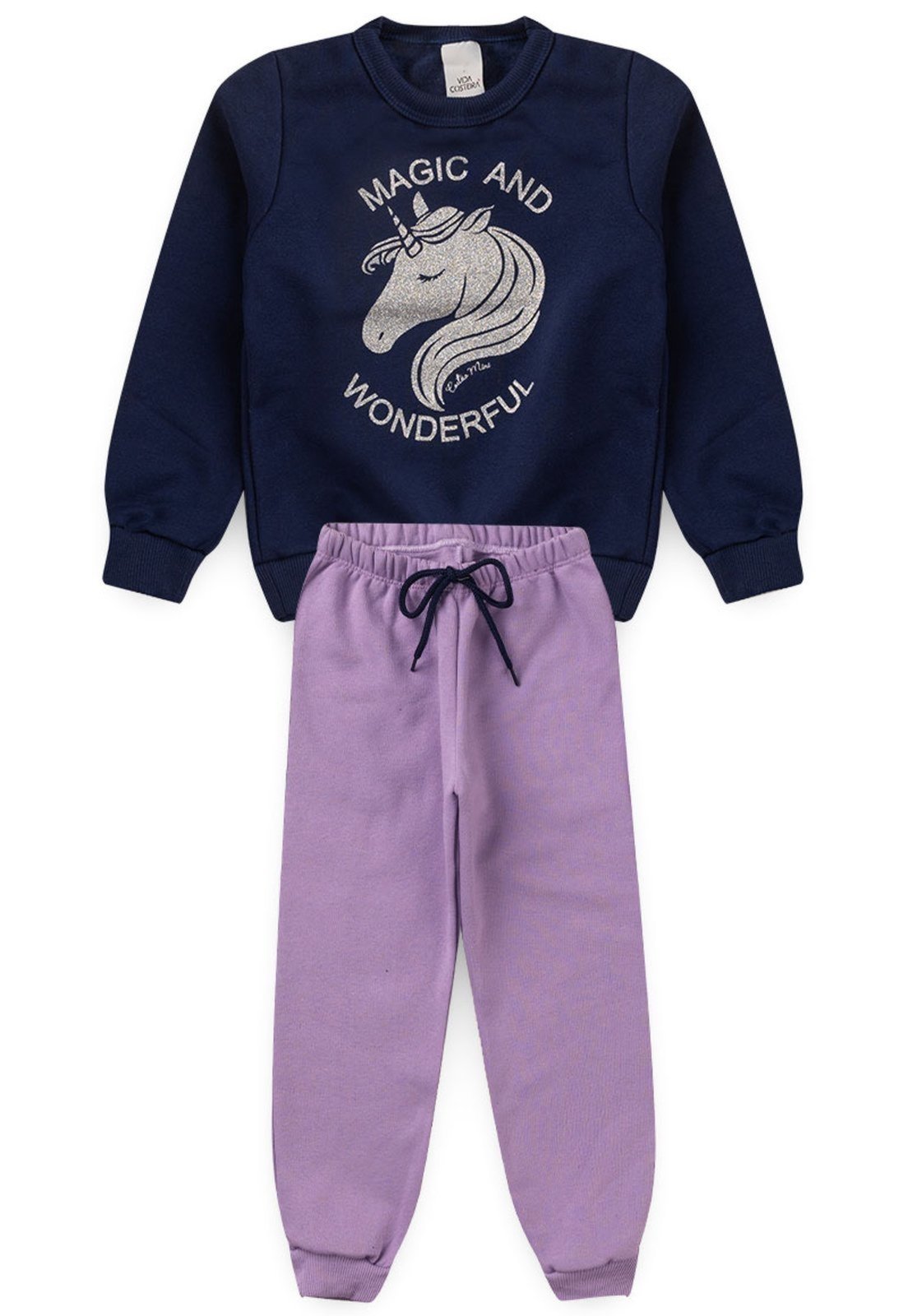 Vista 3 Infantil - Conjunto Lavanda Unicórnio Menina VIDA COSTEIRA azul lavanda VIDA COSTEIRA azul lavanda