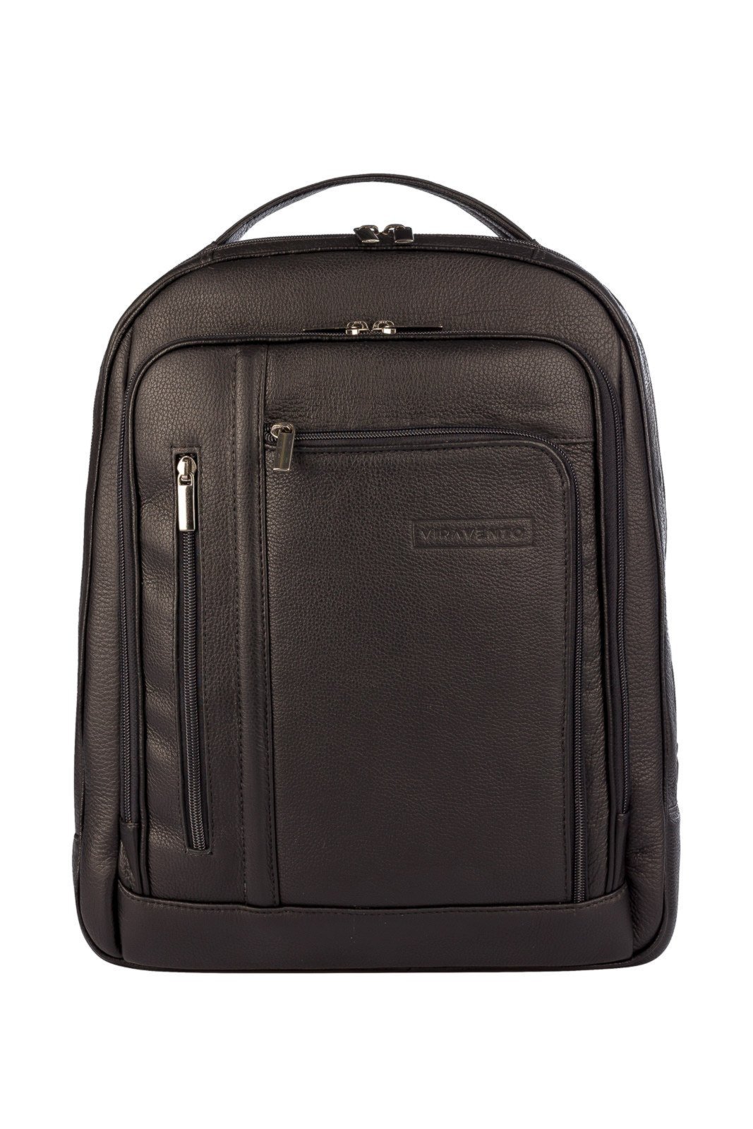 Mochila Vira Vento De Couro Executiva Connect – Preta