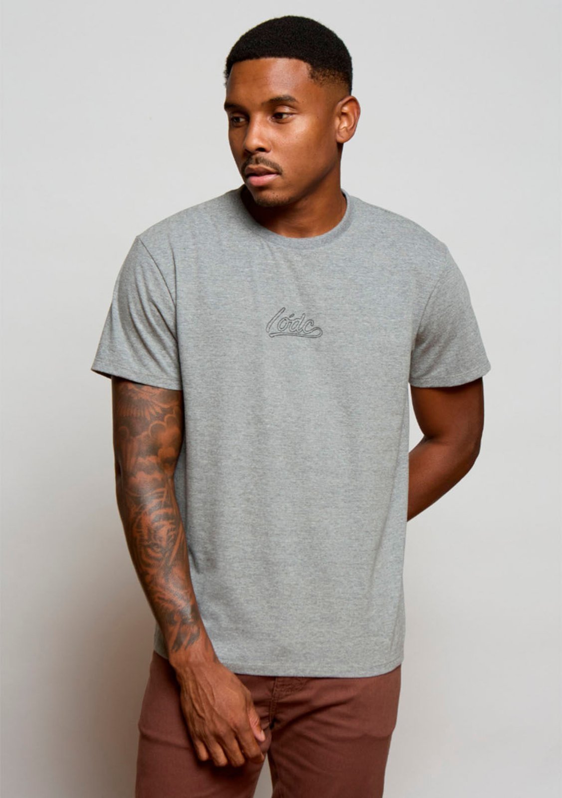 Vista 3 Camiseta Iódice Decote Careca Manga Curta Padrão cinza IÓDICE cinza