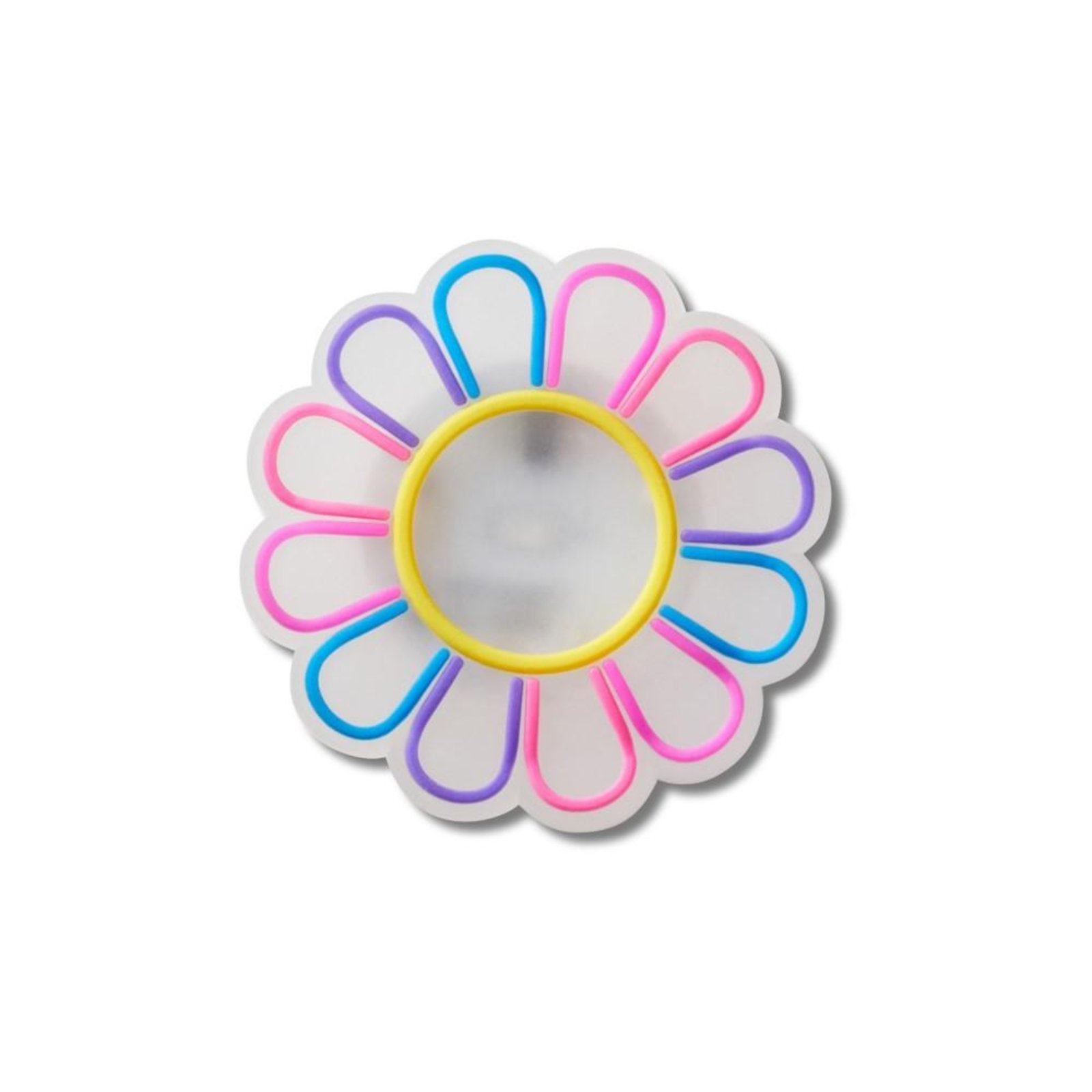 Vista 2 Infantil - Jibbitz™ Flor do Arco-Íris Com Led UNICO Crocs branco