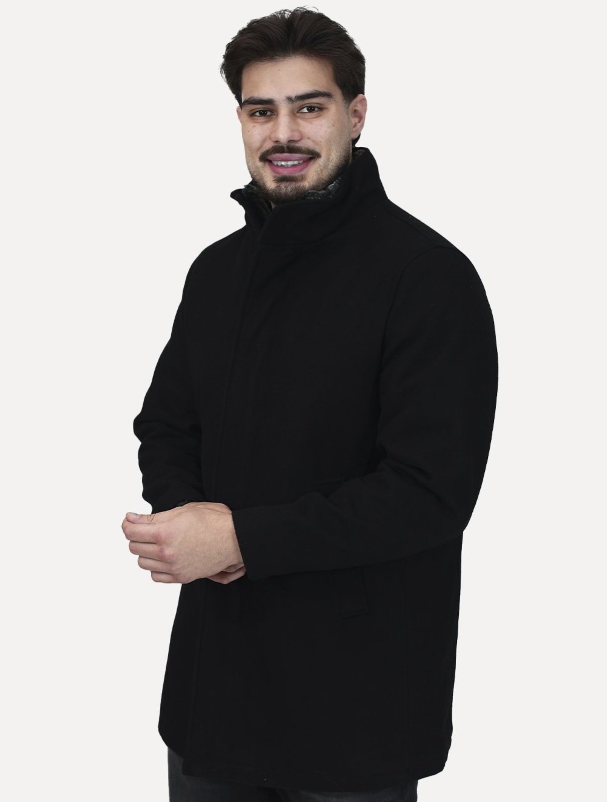 Casaco Calvin Klein Jeans Masculina Lã Alongado Preto