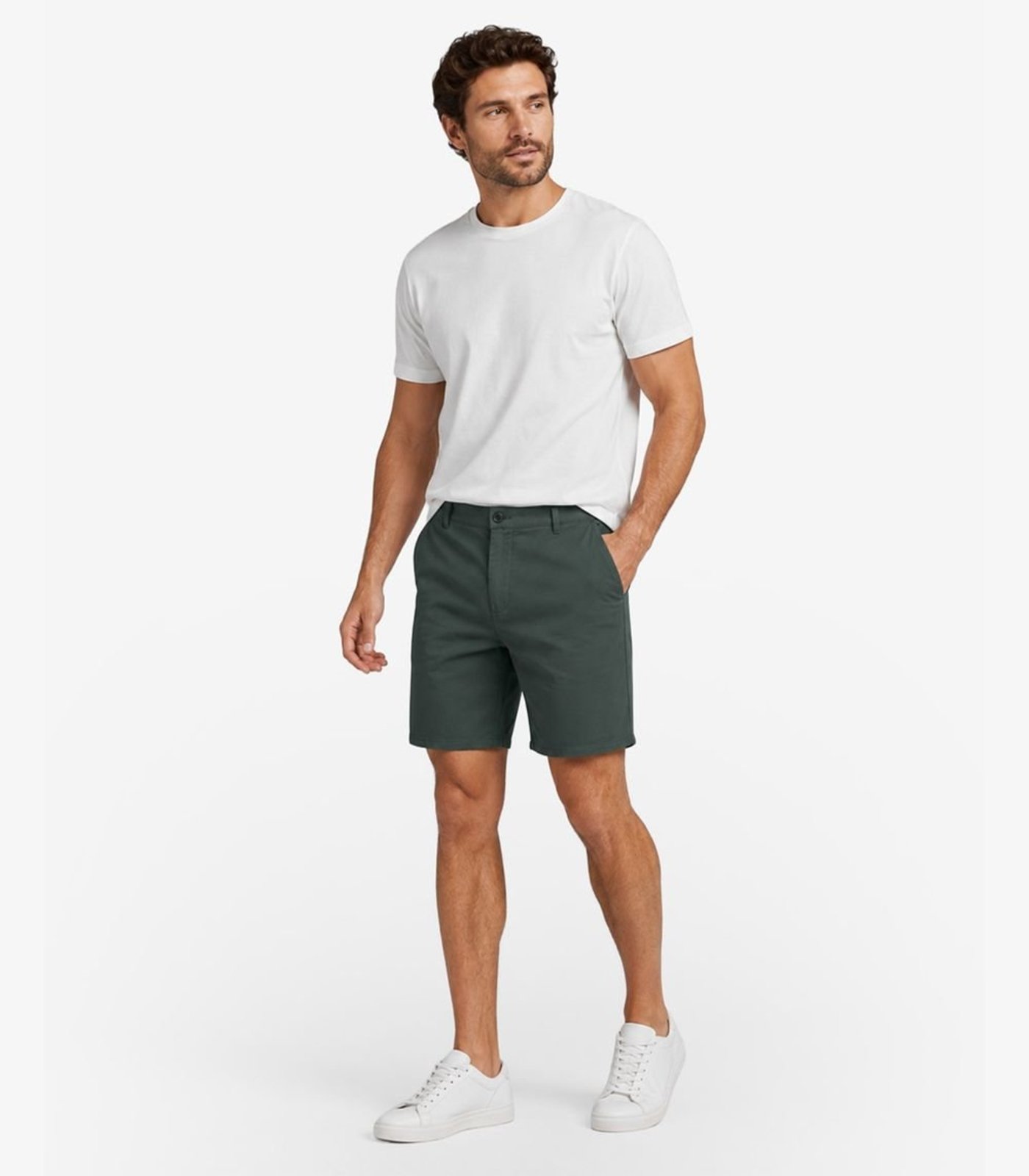 Bermuda Masculina Em Sarja Diametro Verde