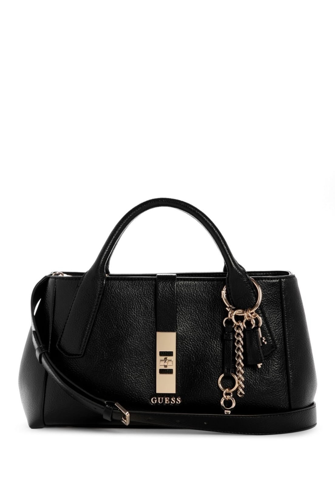 Vista 2 Bolsa Guess Brooke High Society Satchel preto Guess preto
