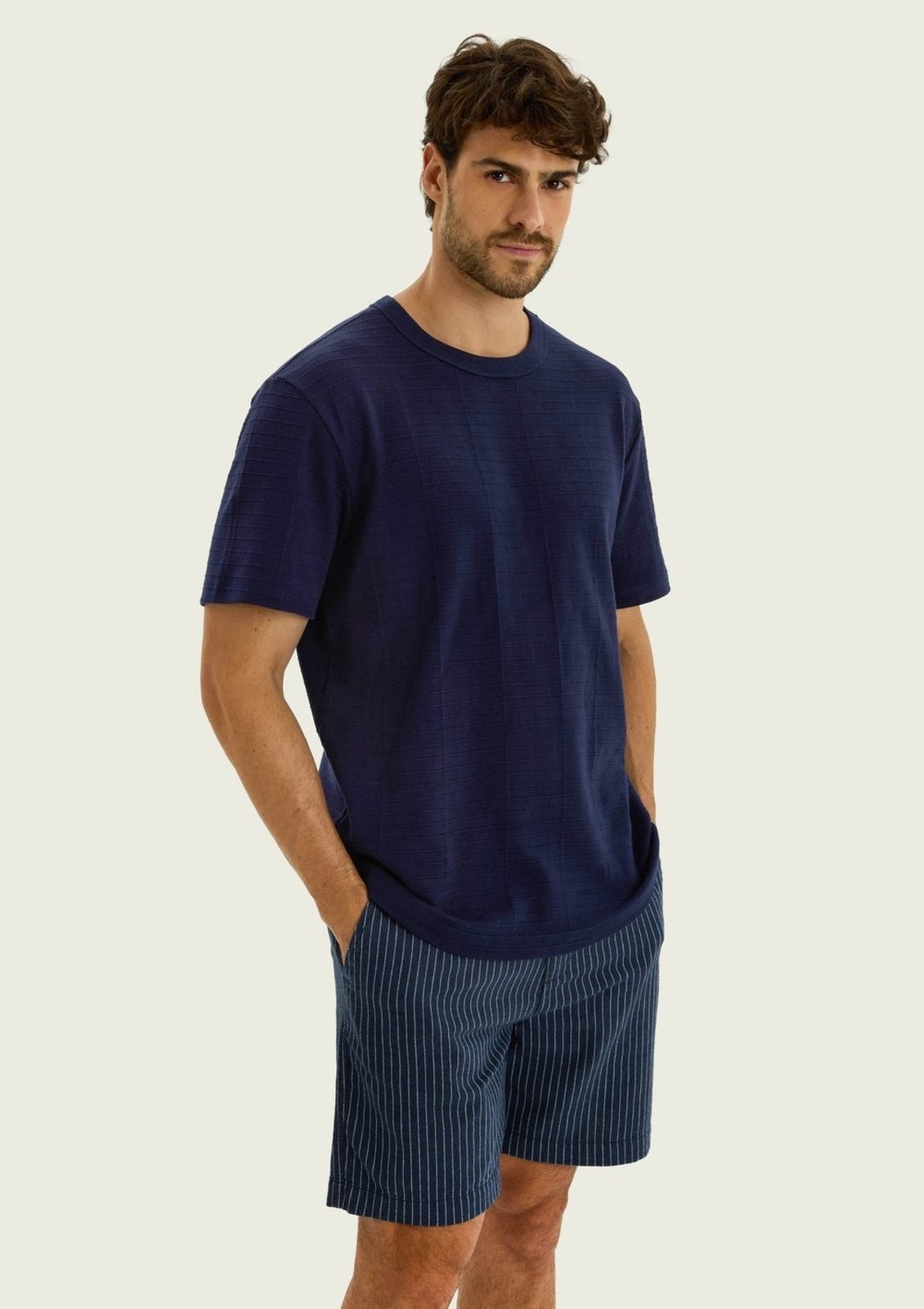 Camiseta Masculina Manga Curta Texturizada Hering