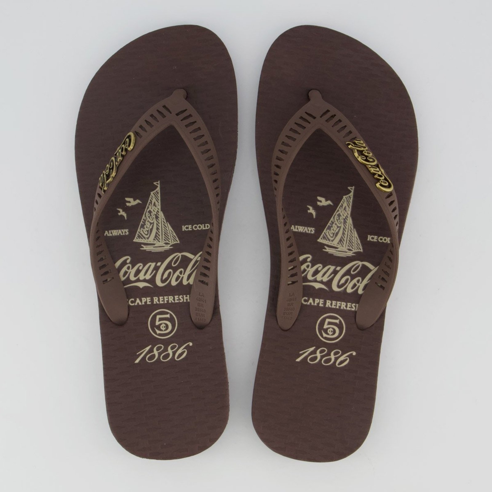 Chinelo Coca Cola Lacka Marrom