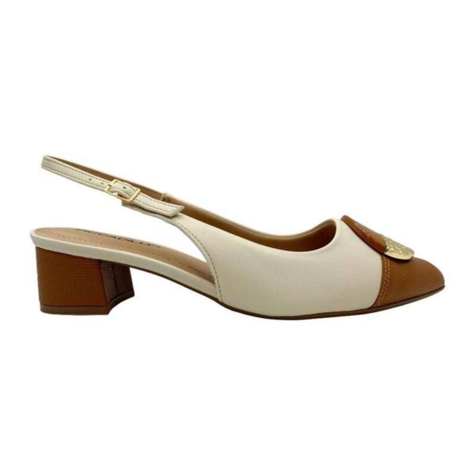 Vista 2 Sapato Piccadilly Sligback - Feminino - Off white off-white white Piccadilly off-white white
