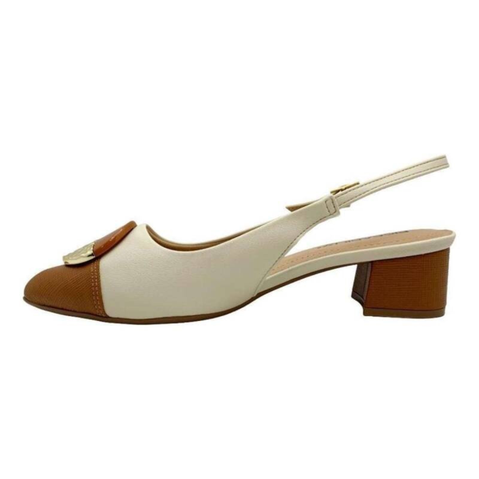 Vista 3 Sapato Piccadilly Sligback - Feminino - Off white off-white white Piccadilly off-white white