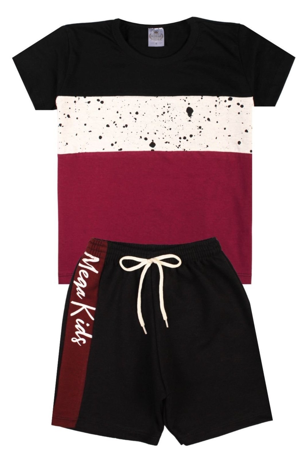 Vista 3 Infantil - Conjunto Verão Masculino Splash - Preto Mega Kids unico Mega Kids unico
