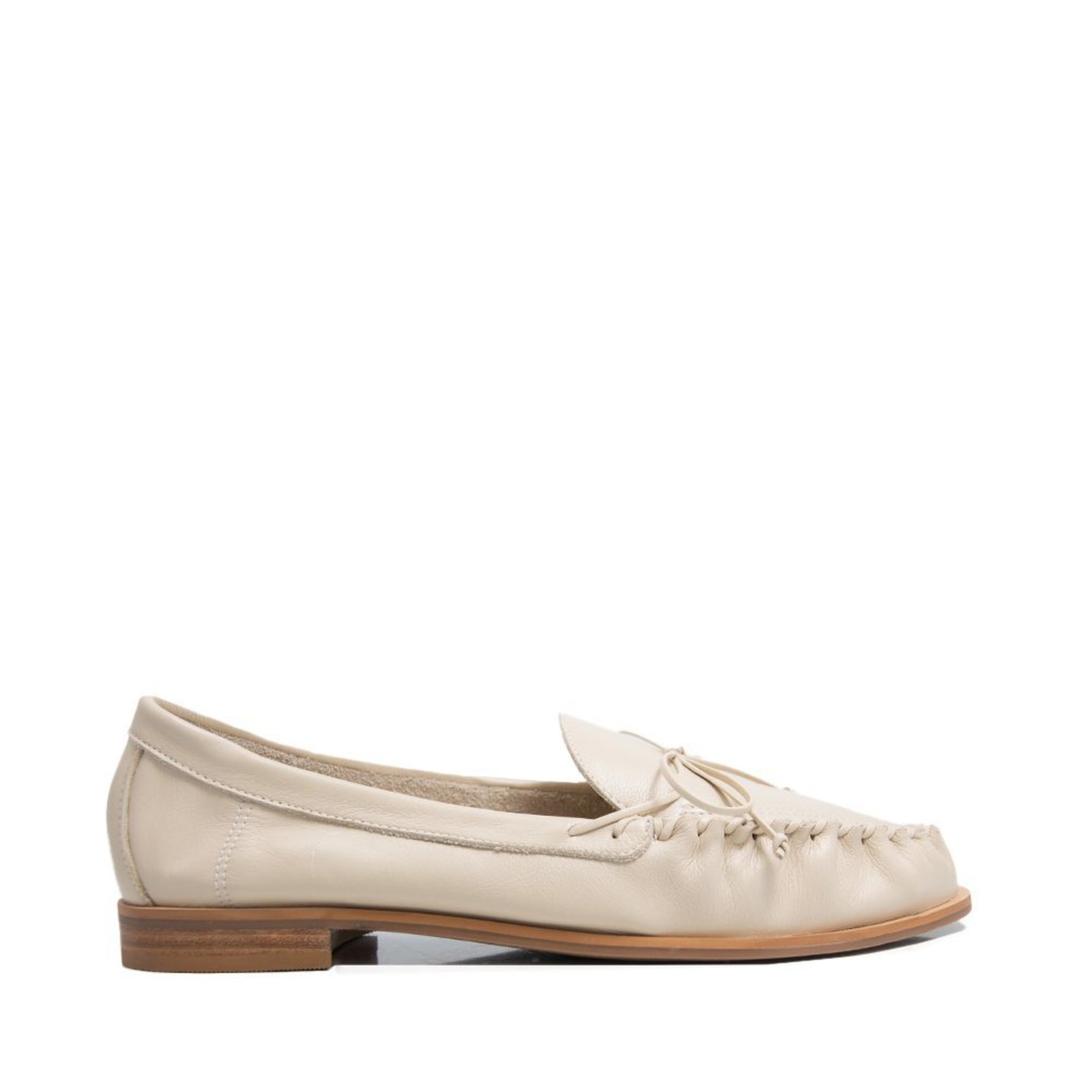 Mocassim Maithe Couro Bege Maithe Bege
