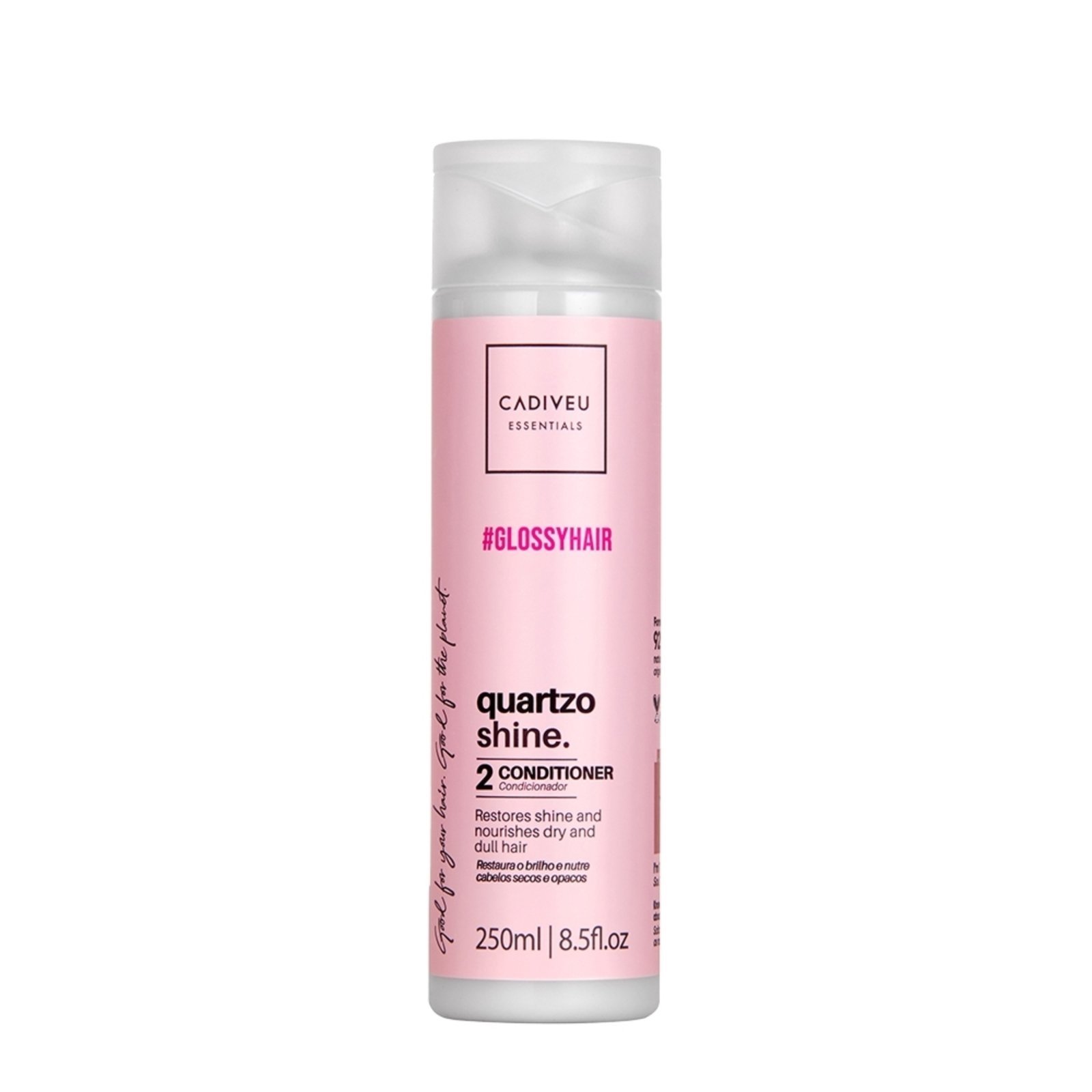 Vista 3 Kit Cadiveu Essentials Quartzo Shine - Duo (2 produtos) Cadiveu Professional multicolorido Cadiveu Professional multicolorido