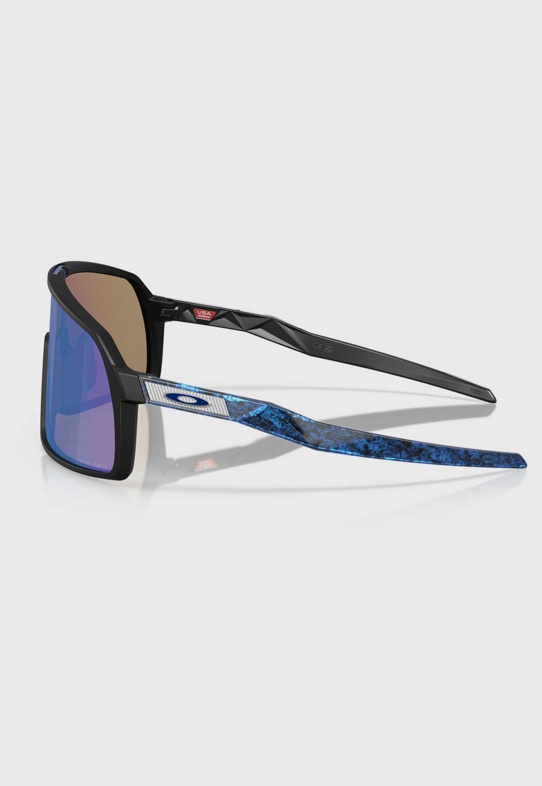 Vista 3 Óculos de Sol Unissex Oakley Sutro S Acetato Preto Lente Espelhada Azul e Verde Oakley preto azul