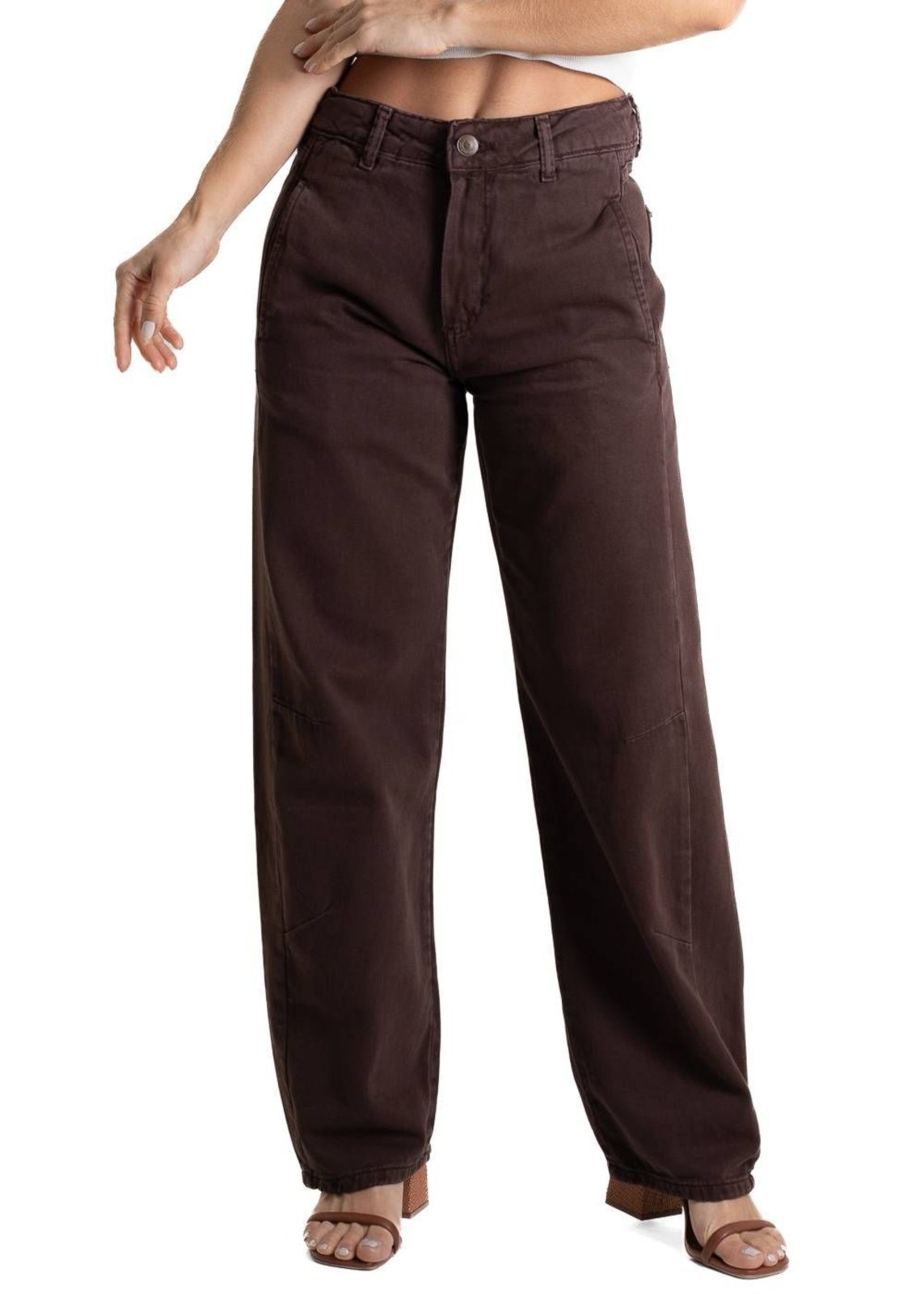 Calça Sarja Sawary Barrel – 280935 – Marrom – Sawary
