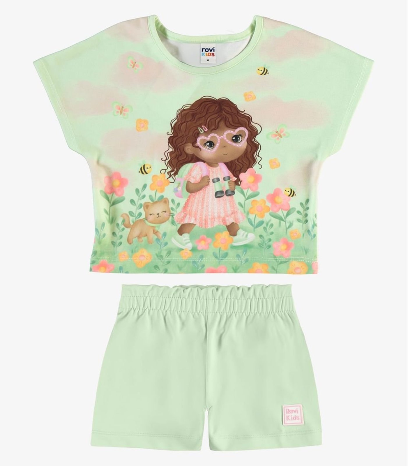 Infantil - Conjunto Blusa Com Shorts Rovi Verde